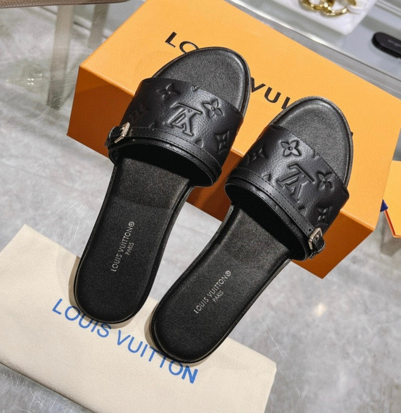 flat bottomed color block black beach sandals and slippers xzh162 for external wear
