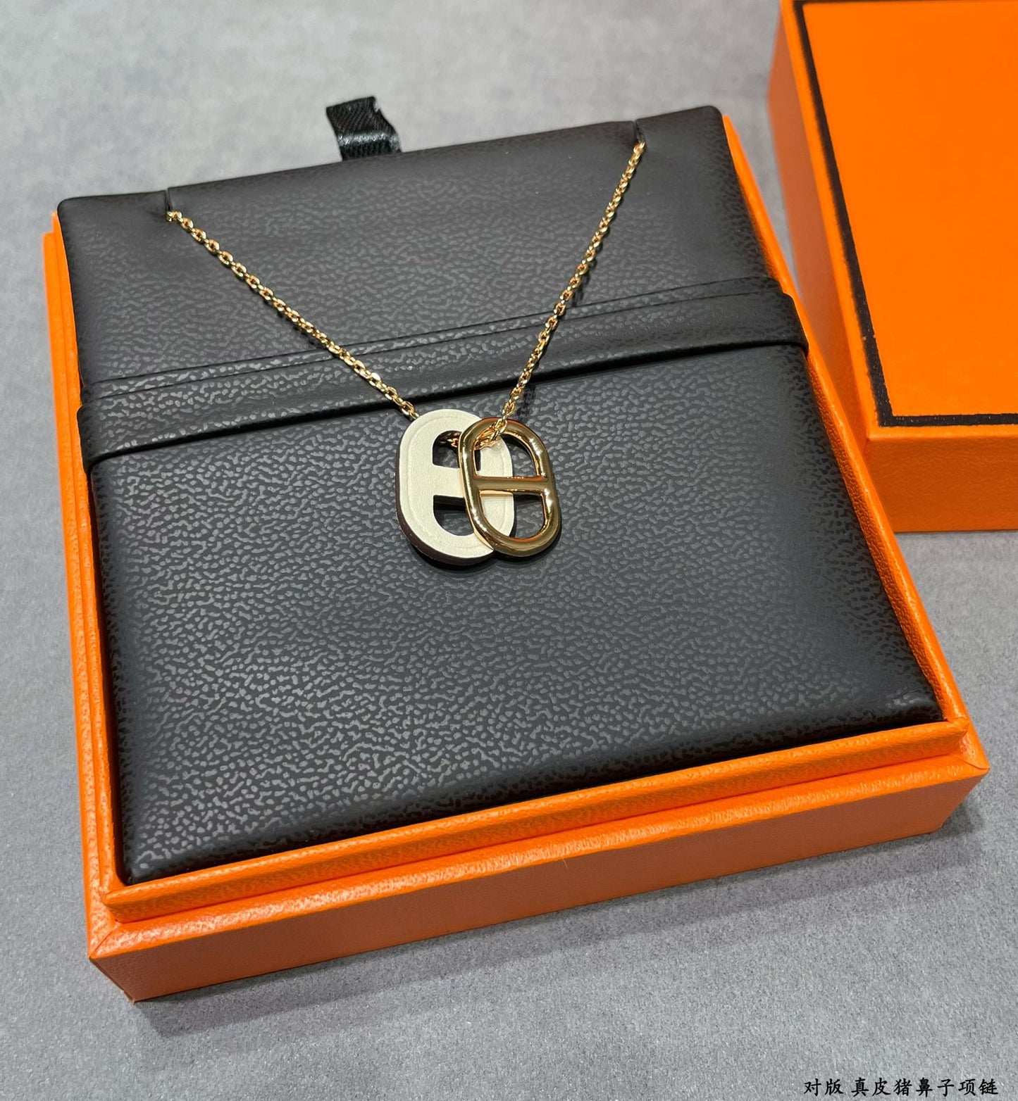 h pig nose gold necklace xla215