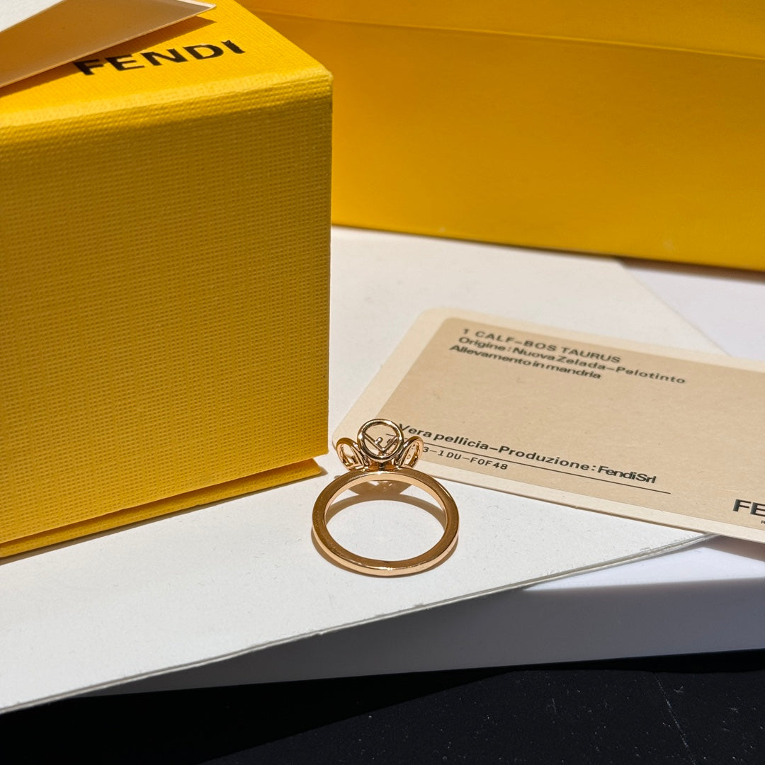 golden rose rotating open ring jzc16