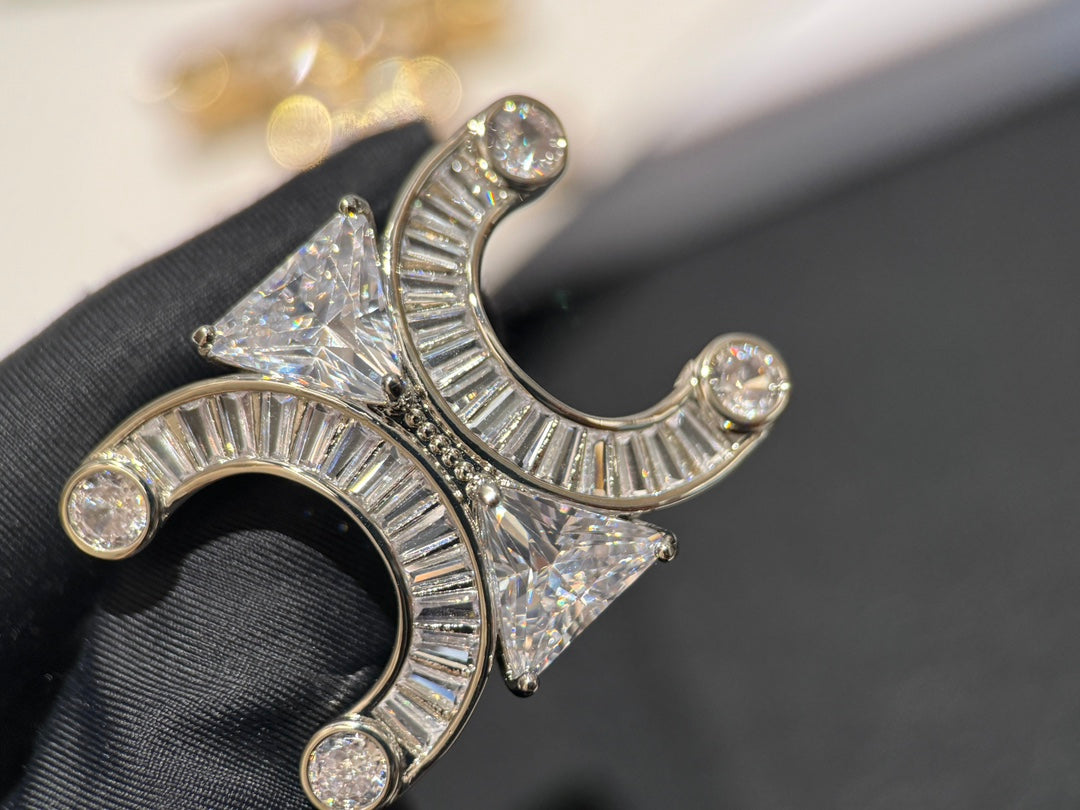 triumphal arch water diamond gold and silver brooch xzc21