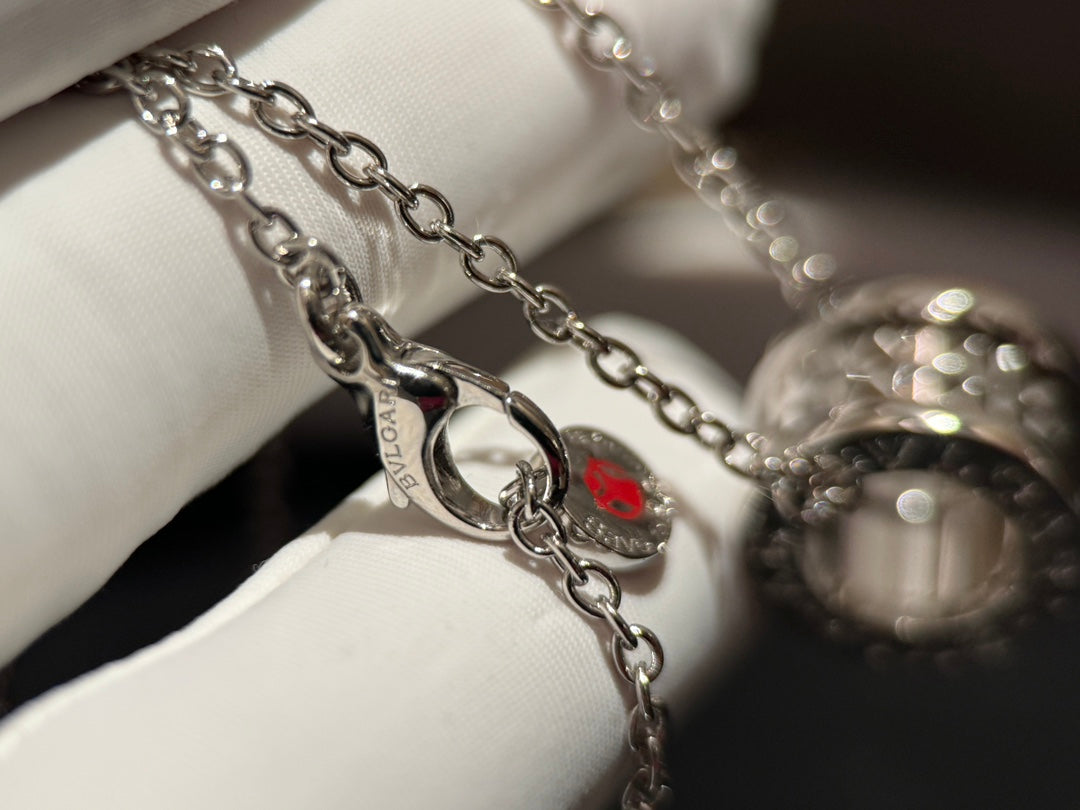 three ring batch flower charity silver necklace xlc73