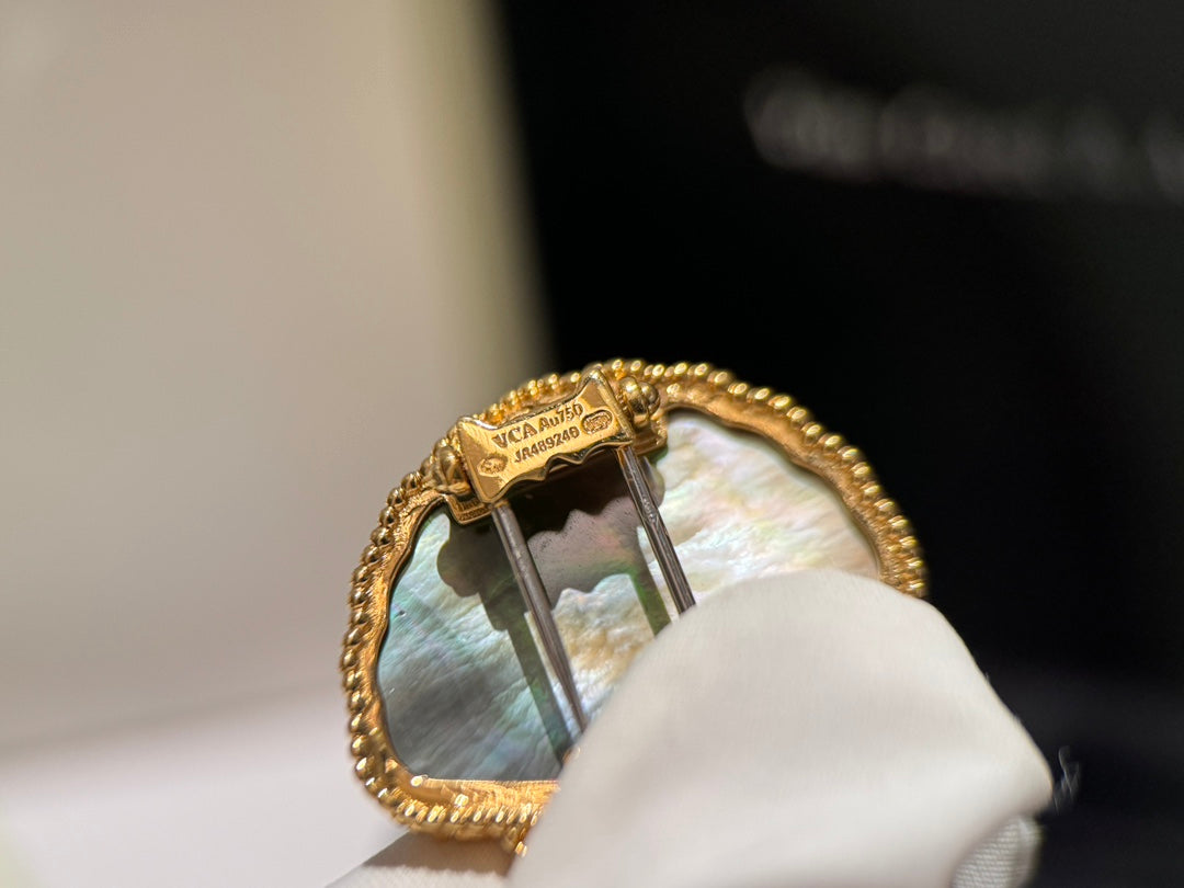 vca grey fritillaria butterfly necklace brooch xzc26