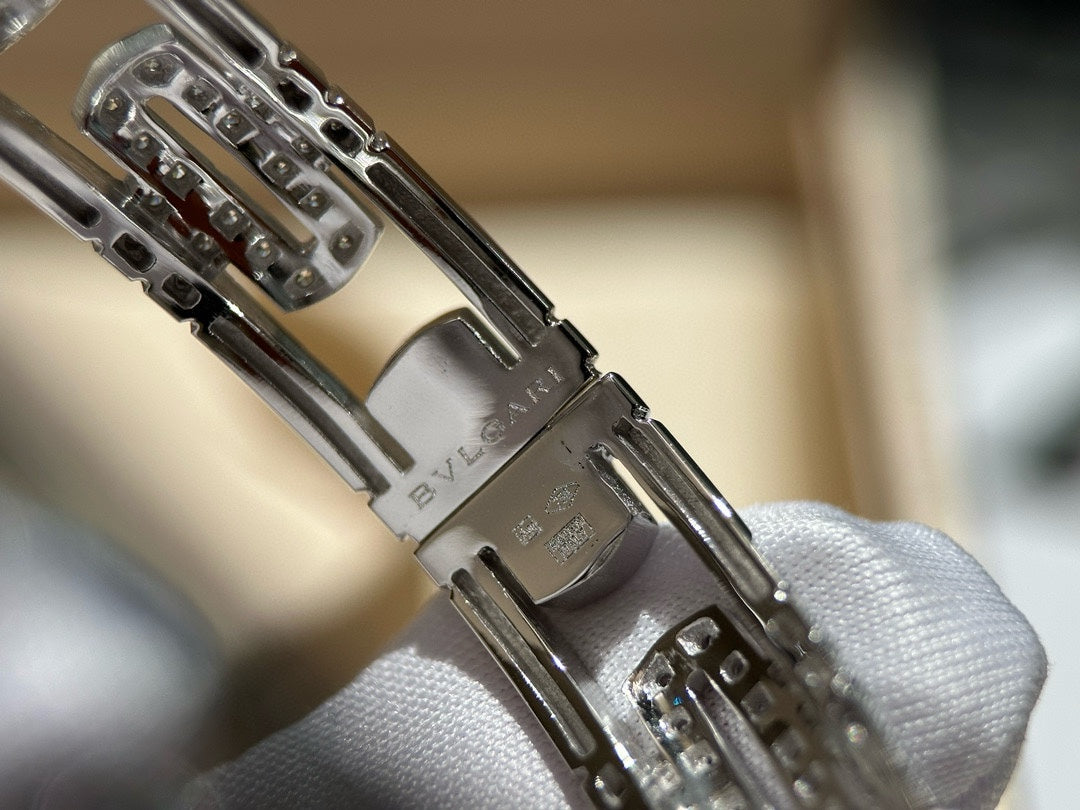 platinum hollow diamond bracelet slc57