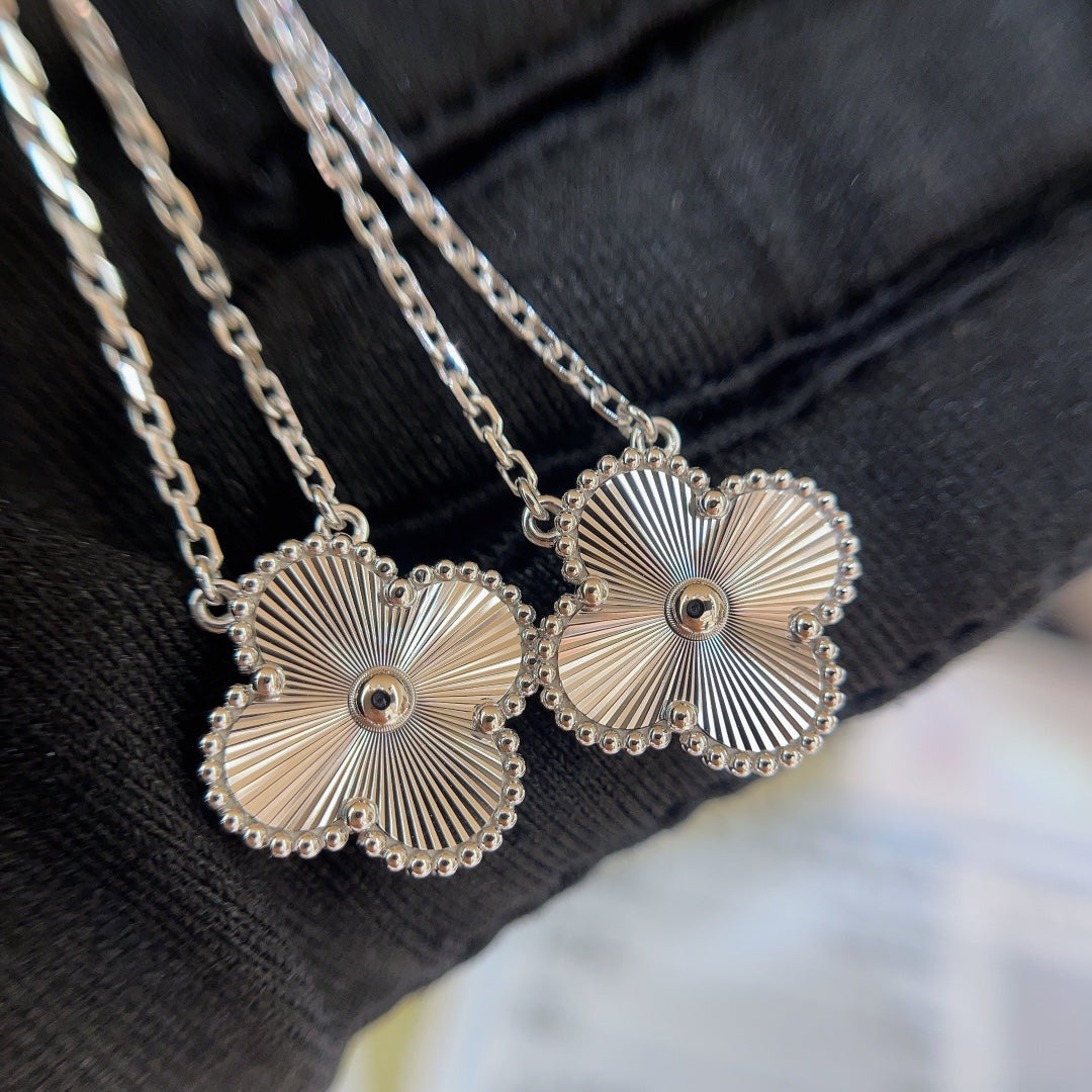 18k platinum vca laser necklace xlc101