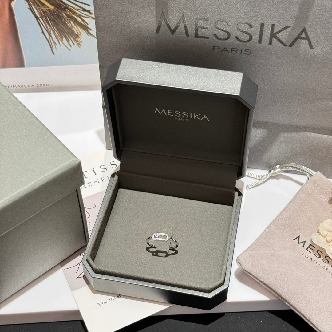 18k platinum dynamic single diamond inlaid ring jzc26