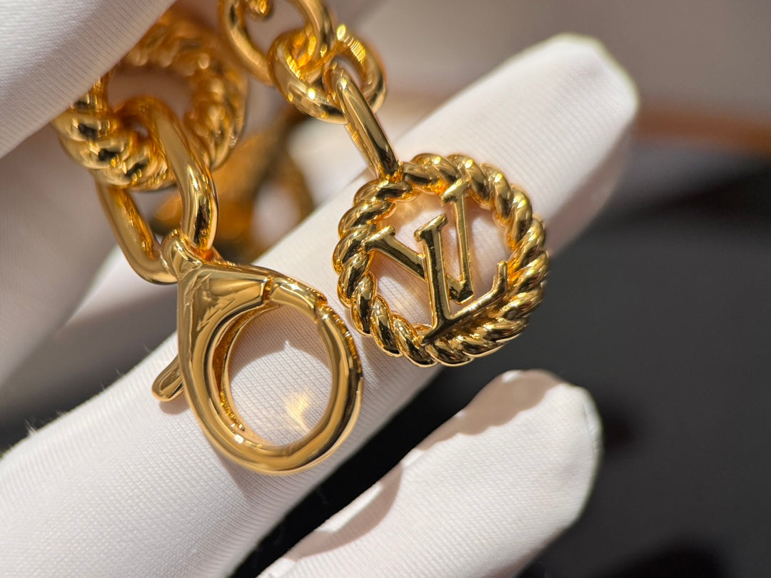 nautical chain gold chain and sailor rope combination bracelet slc71