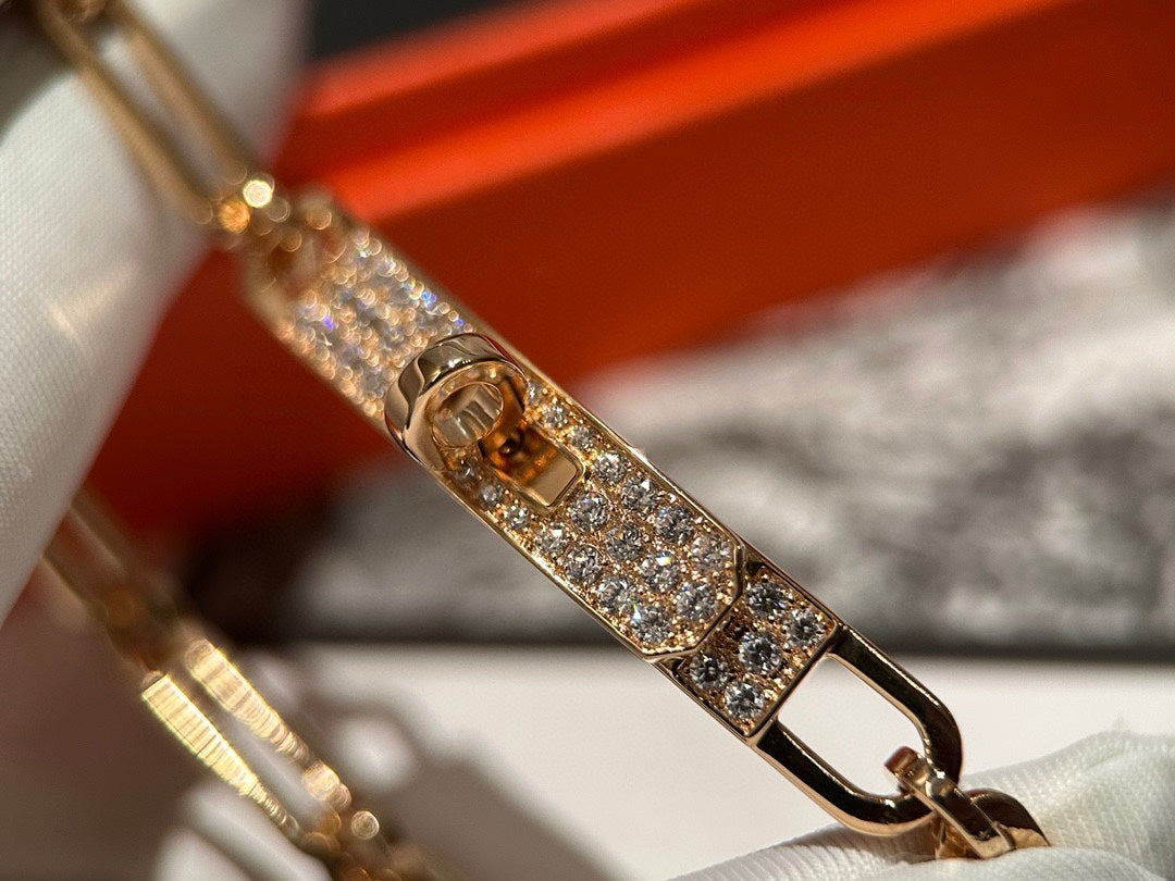 18k rose gold kelly full diamond bracelet slc68