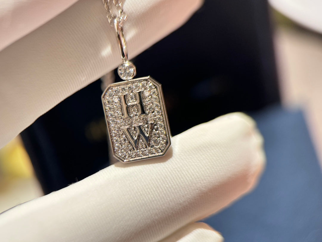 hw anchor chain loop with diamond earrings ehc160