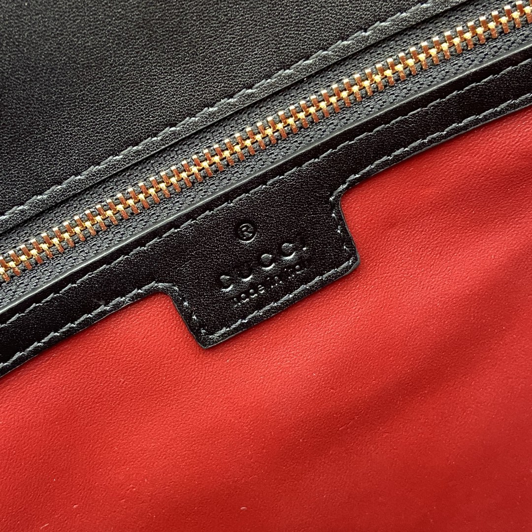 gg marmont black 40cm underarm cross shoulder bag 788371