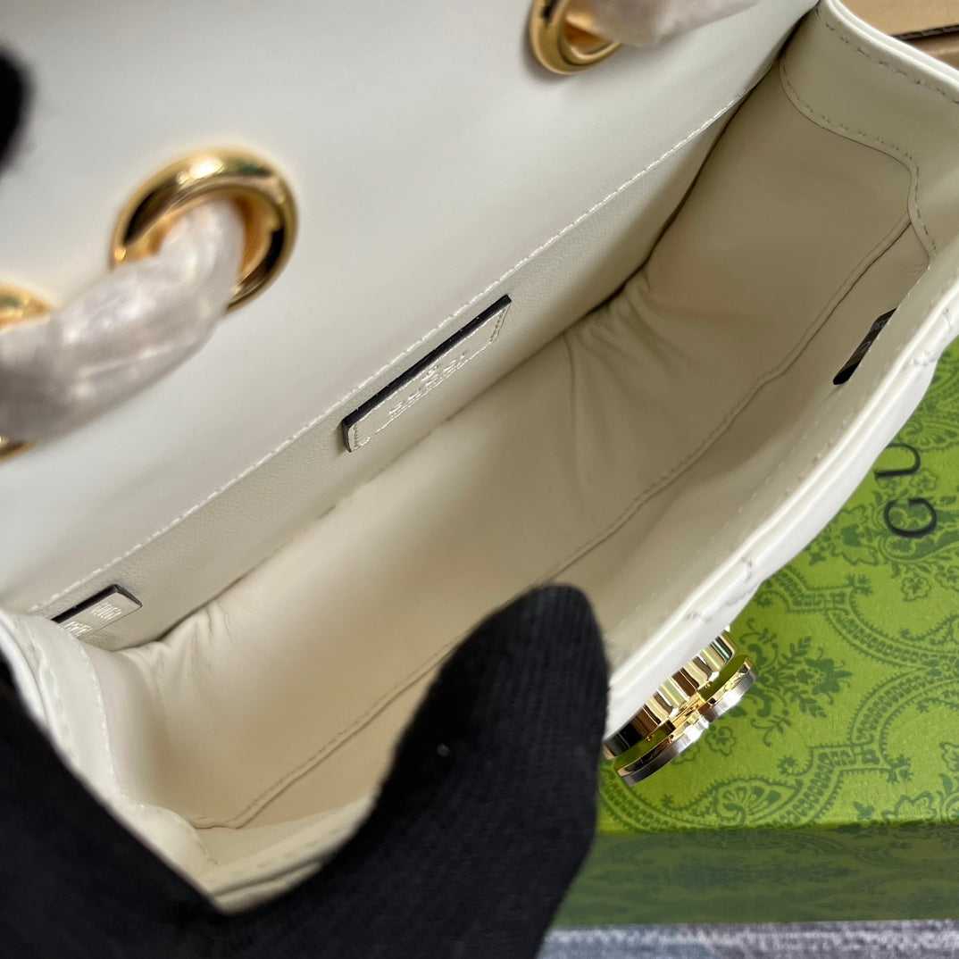 deco white shoulder back small square bag single shoulder crossbody bag 741457