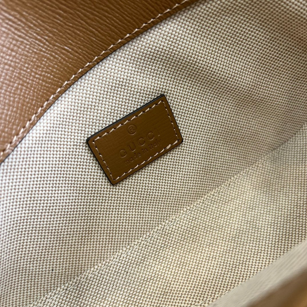 gg horsebit 1955 series brown mini shoulder backpack 774209