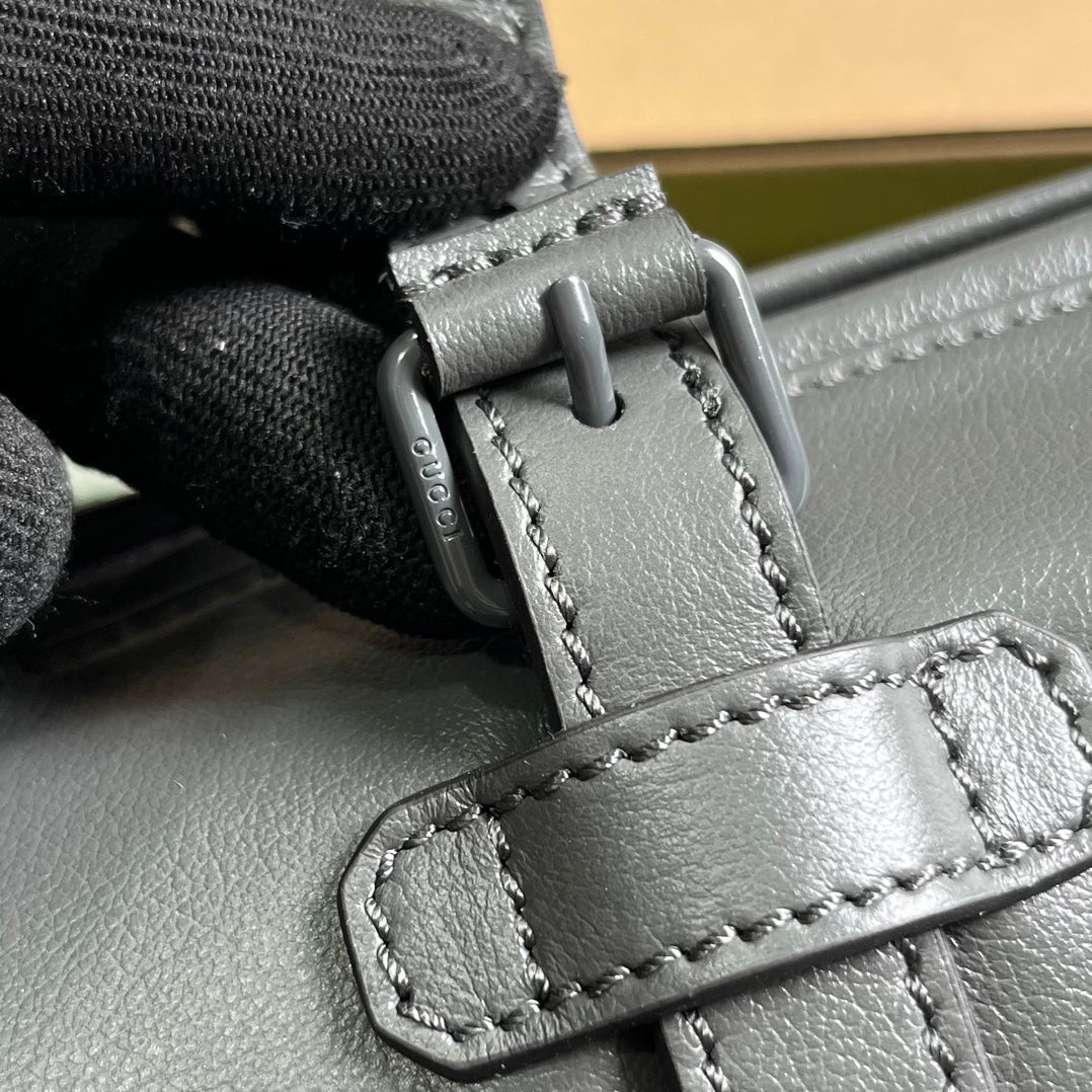 28cm gray underarm bucket hand held crossbody single shoulder handbag 725701