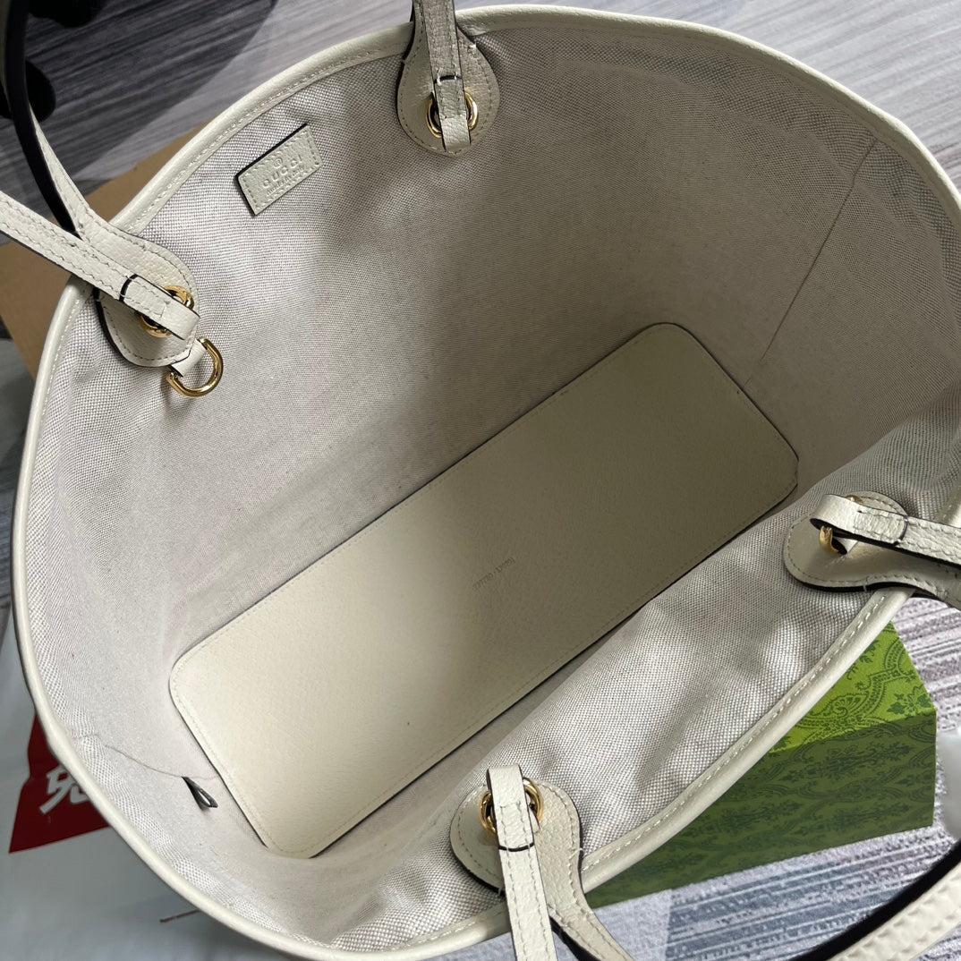 gg 38cm white tote bag shopping bag 739730