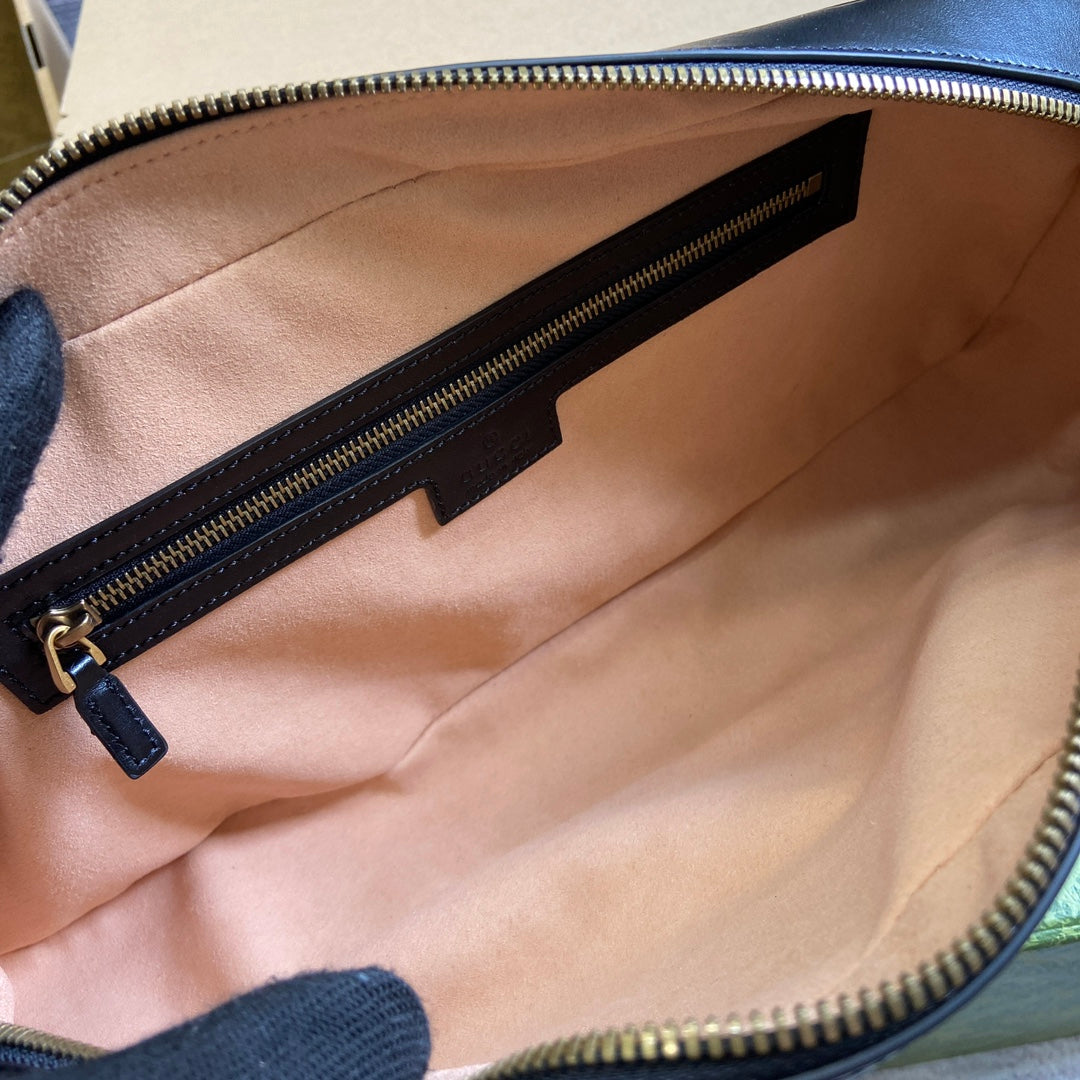 gg marmont series black underarm handheld shoulder bag 795218