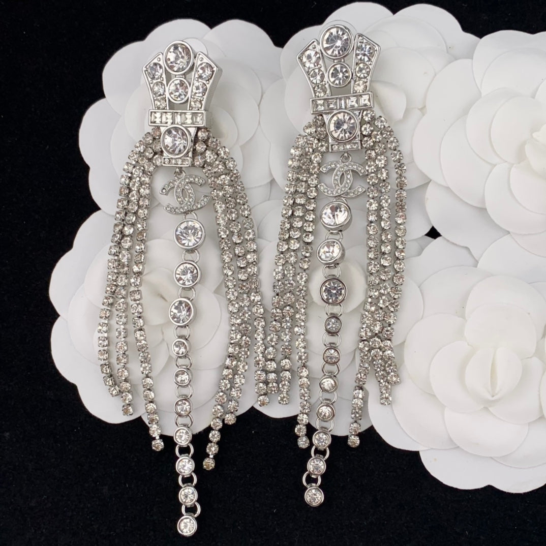 advanced zircon tassel crown earnail earclip eha160