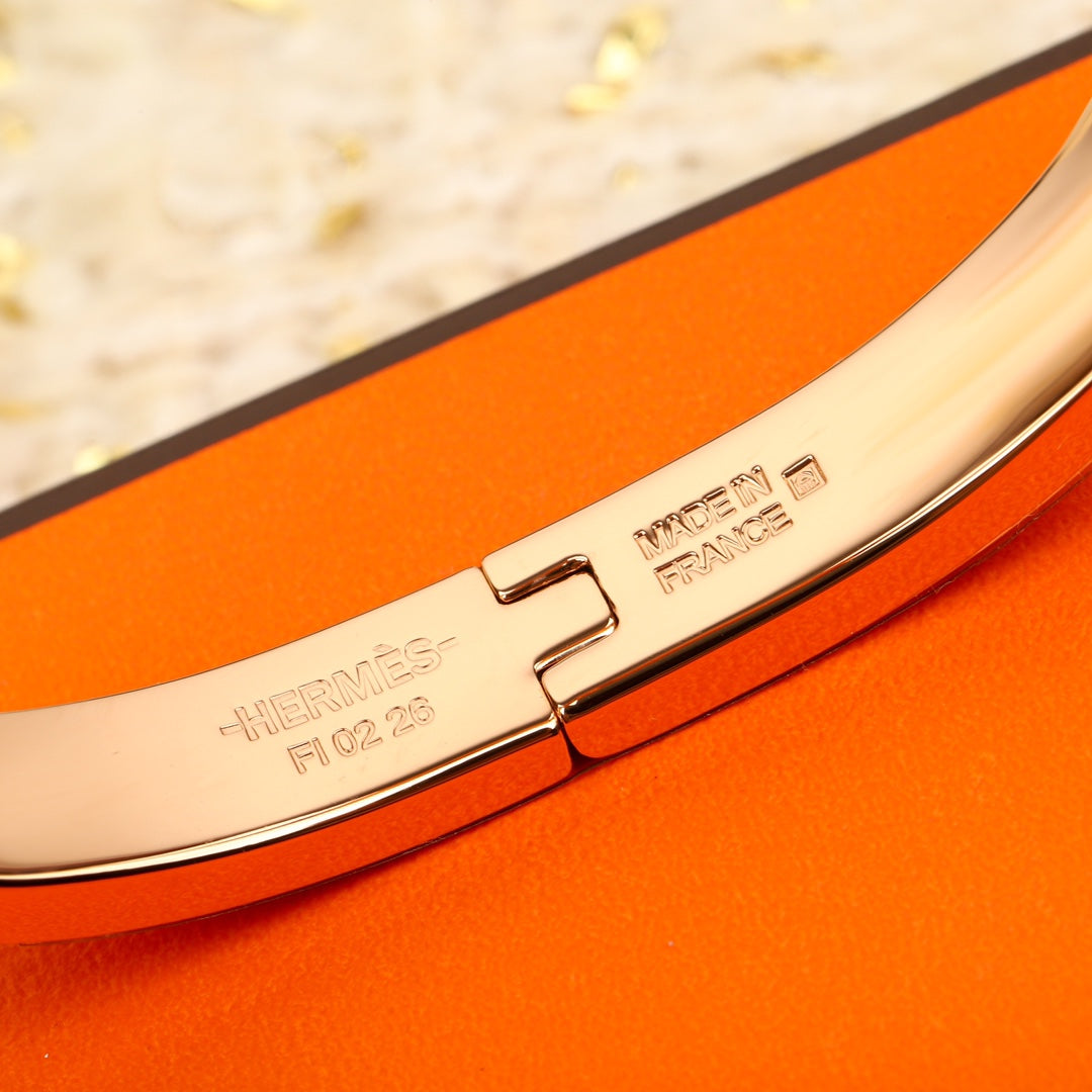 kelly button printed enamel rose gold bracelet sla91