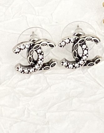 24 retro gold double c gold earrings eha236