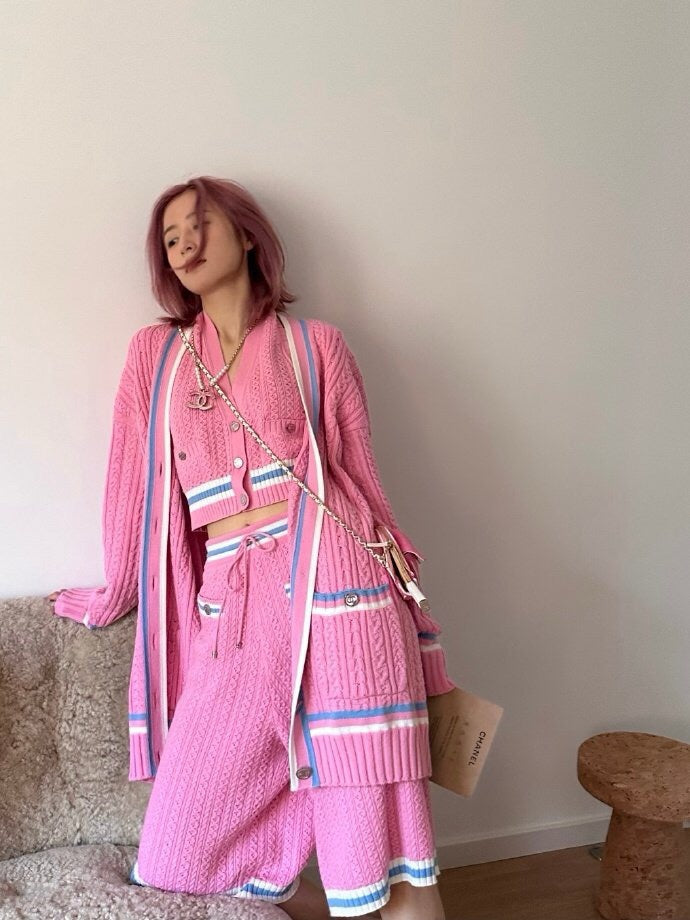 24p full diamond double c pearl silver necklace xla174