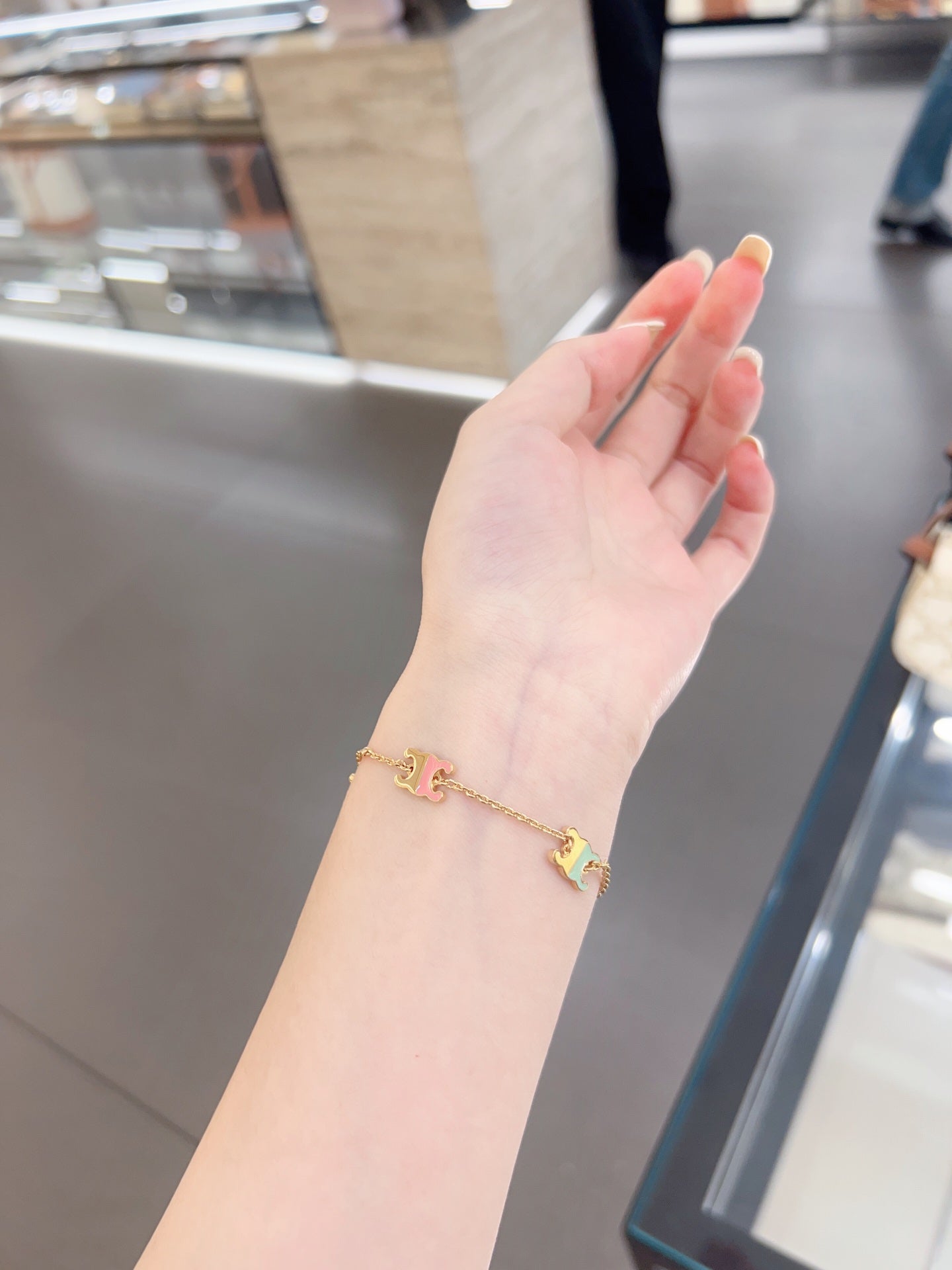 d triumphal arch 3 color drip oil bracelet sla106