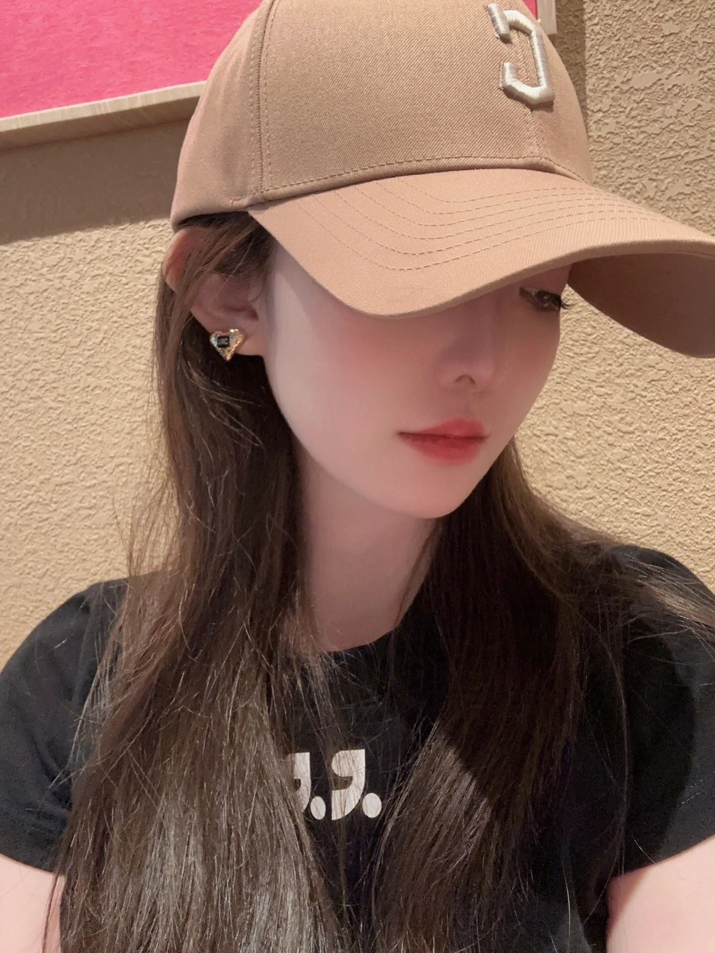 23k love double c gold earrings eha241