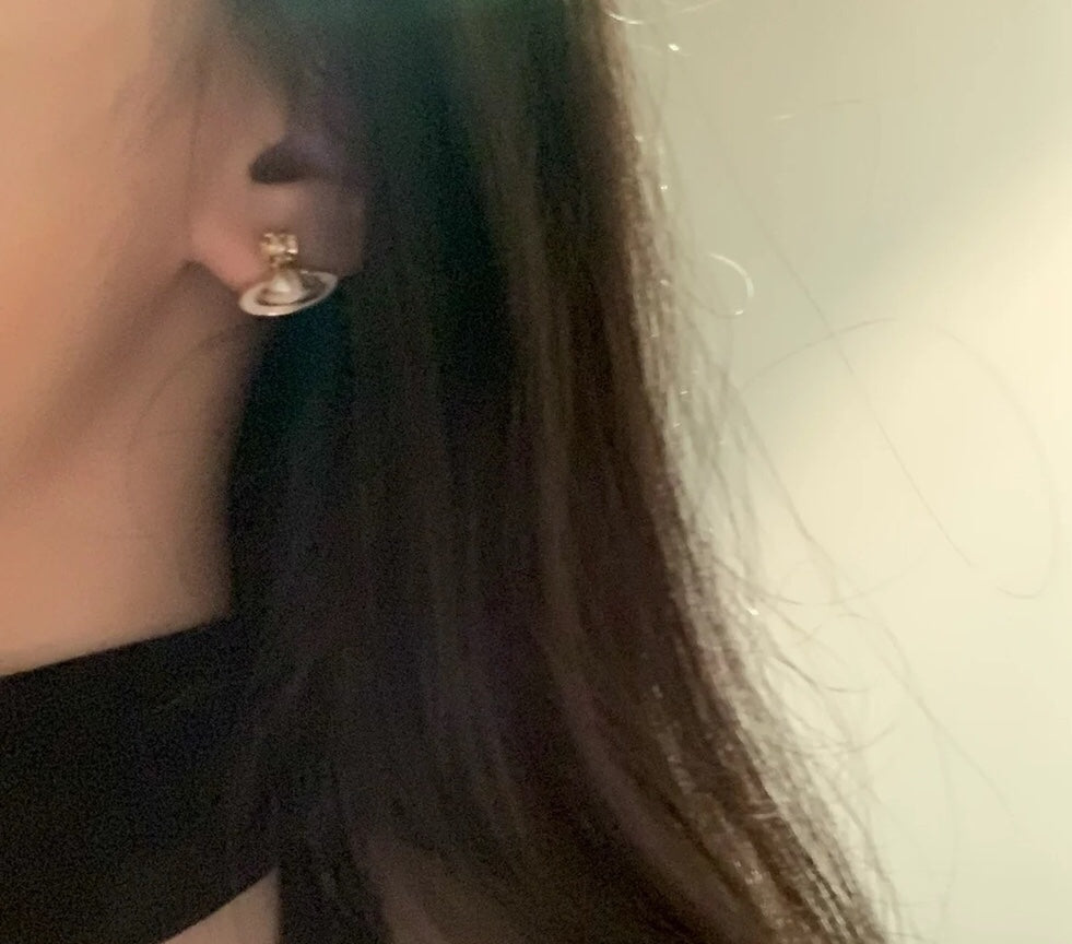 colorful universe pearl pink earrings eha774