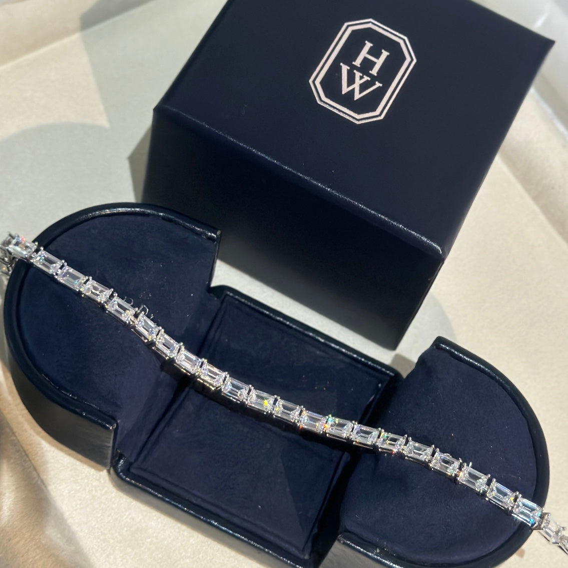 hw square diamond full diamond bracelet sla95