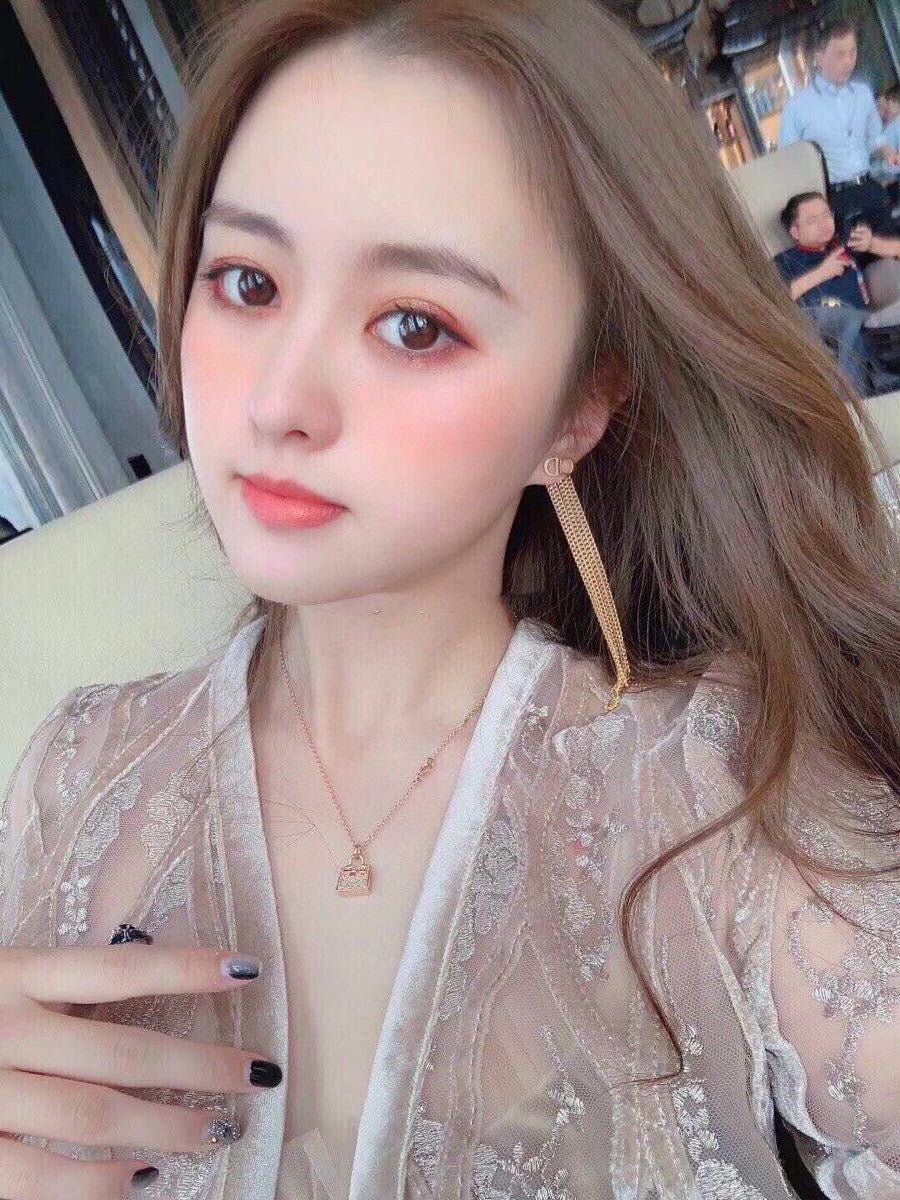 18k gold h starry sky bag necklace