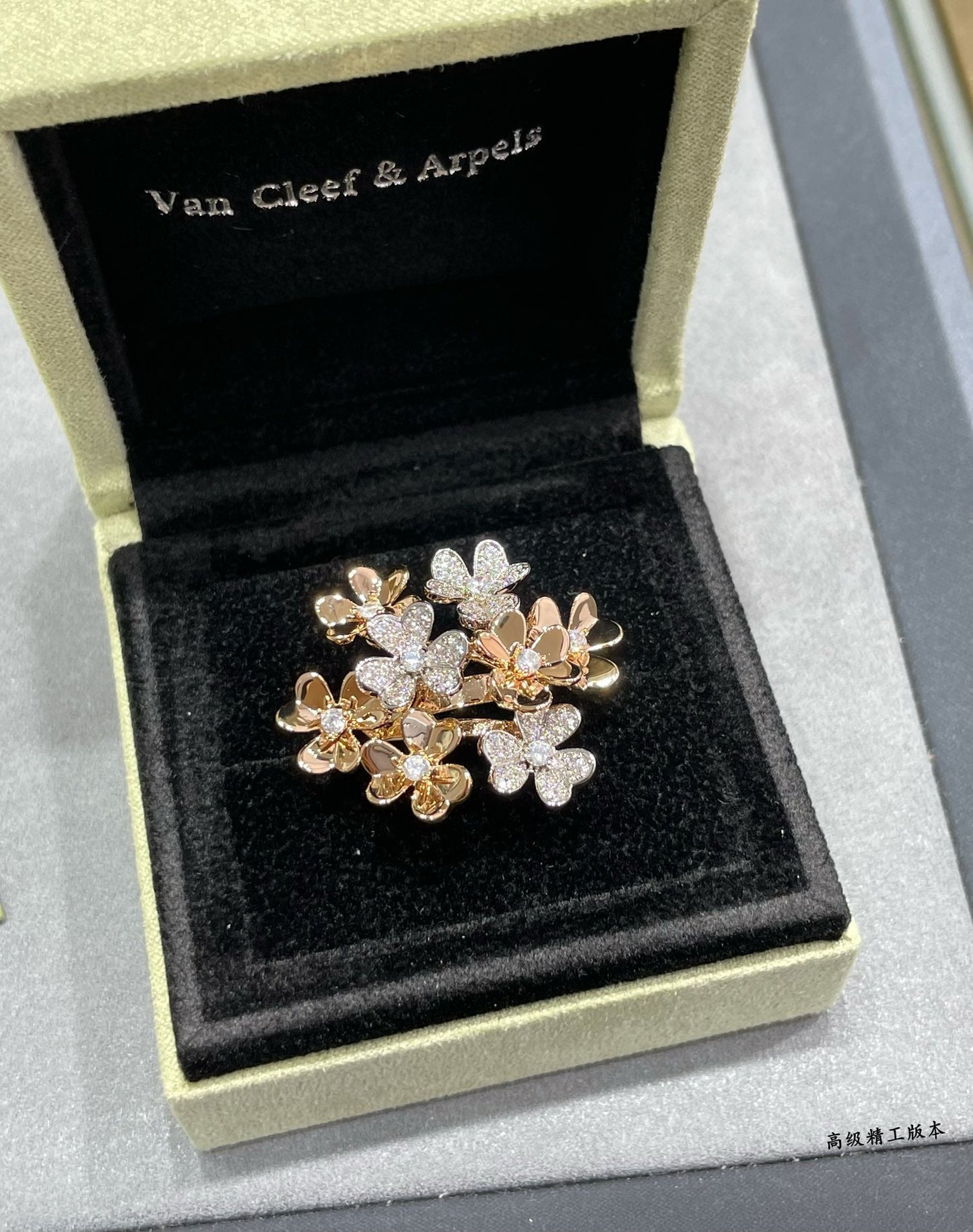 vca 8 flower clover gold rings jza72