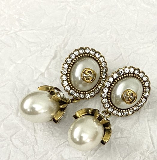 gg oval pink pearl earrings eha259
