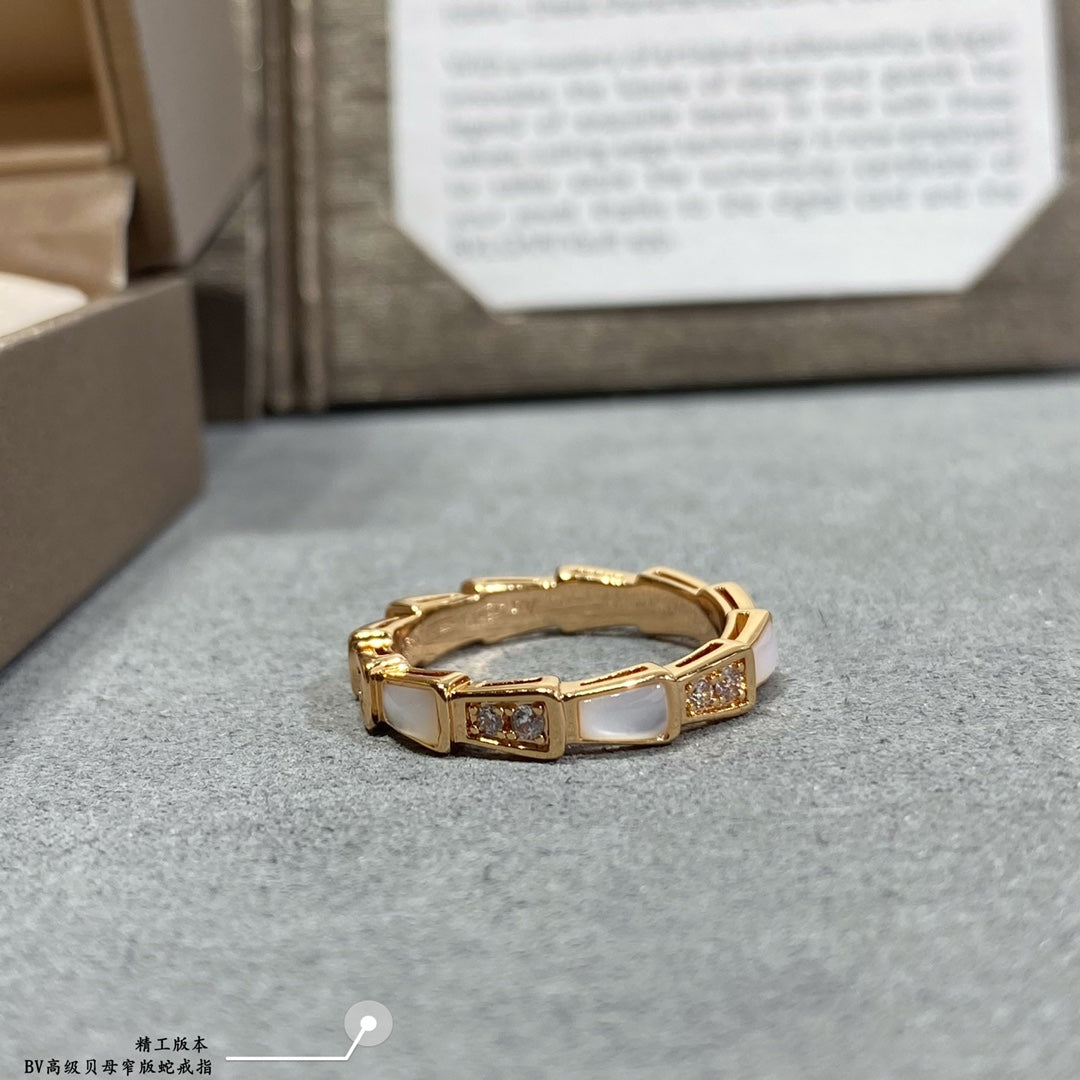 bv rose gold narrow edition premium beimu snake ring jza96