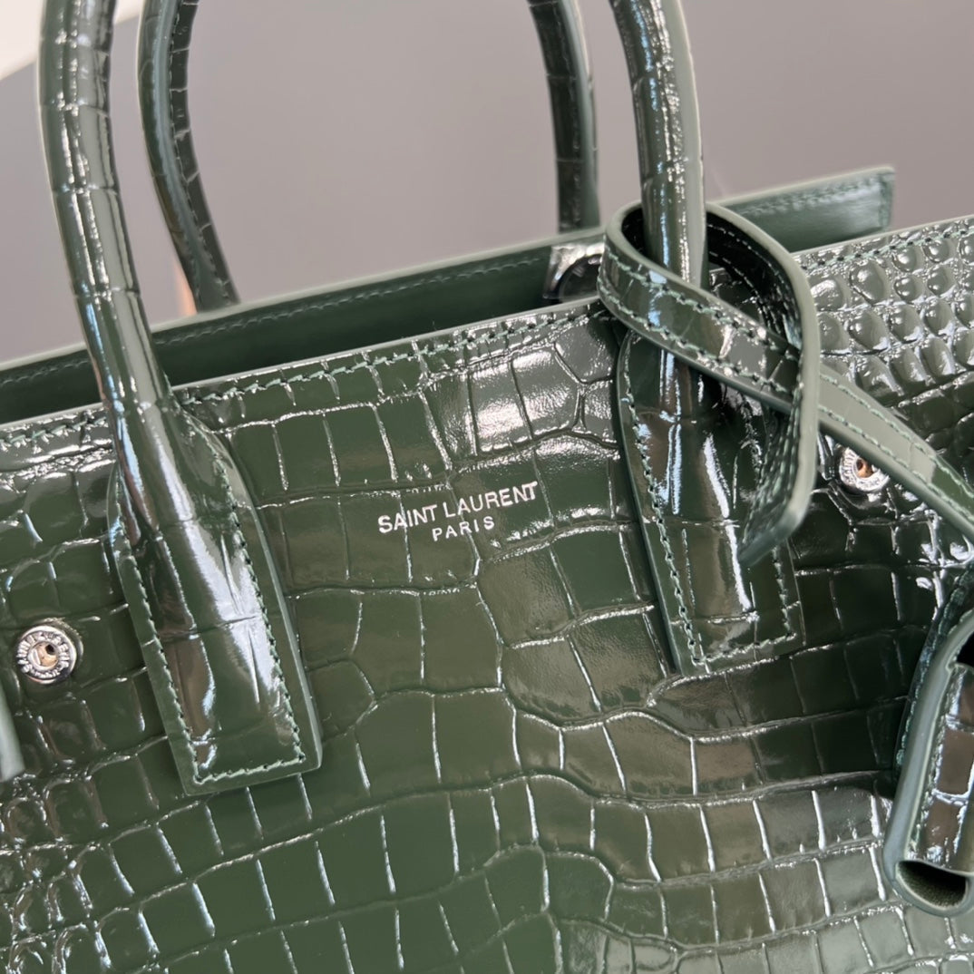 sl 11cm organ bag light crocodile handheld bag 340778