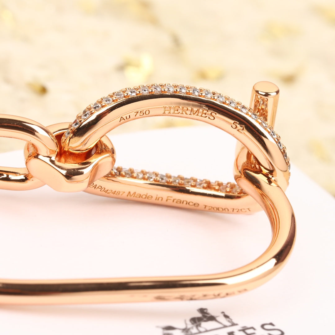 rose gold double ring jza129