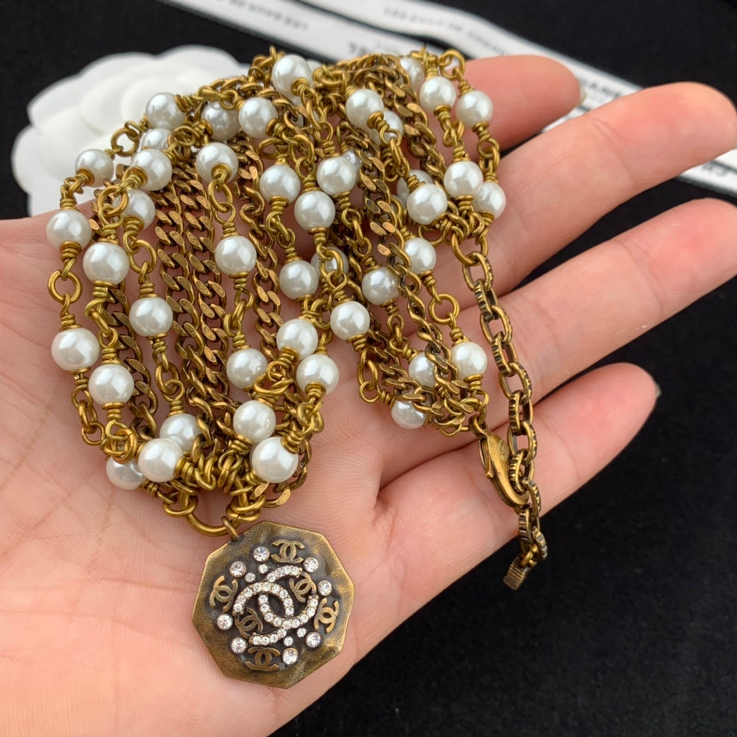 cha bronze five layer necklace xla258
