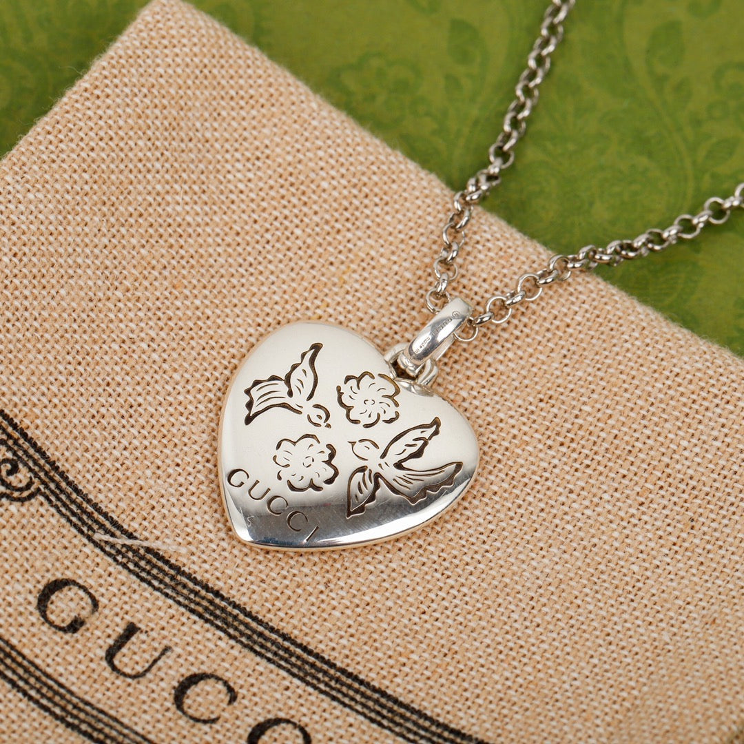 blind for love sterling silver heart shaped necklace xla252