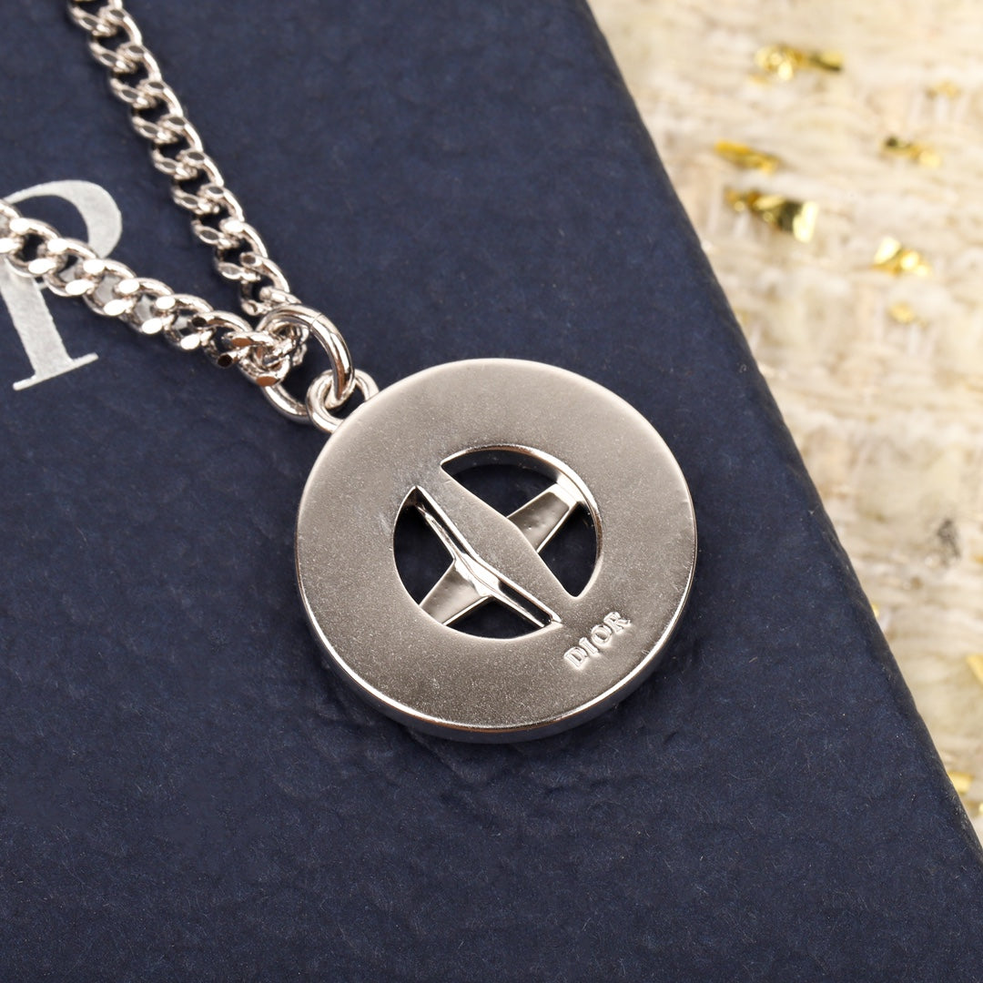letter cd jay chou same style black silver necklace xla250