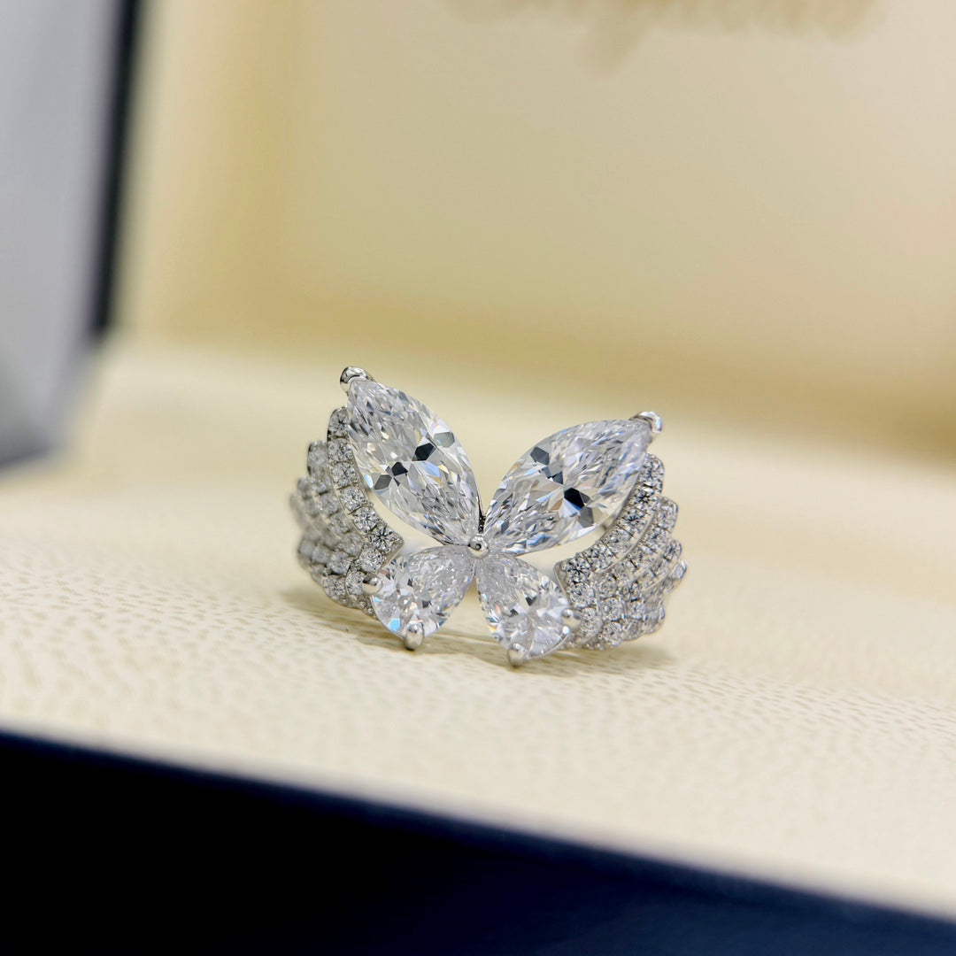 horse eye phantom butterfly silver ring jza222