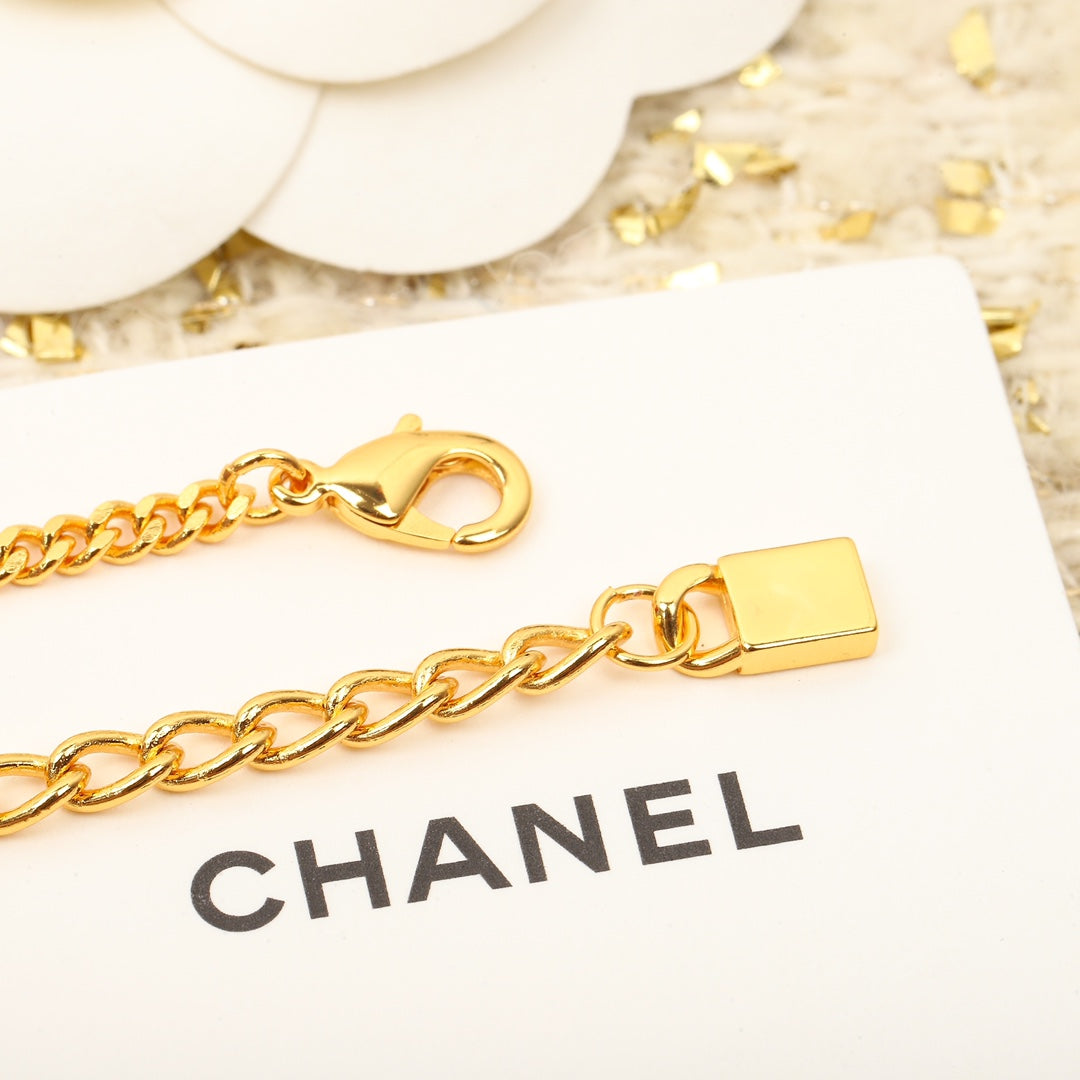cha vint fashion letter gold necklace xla256