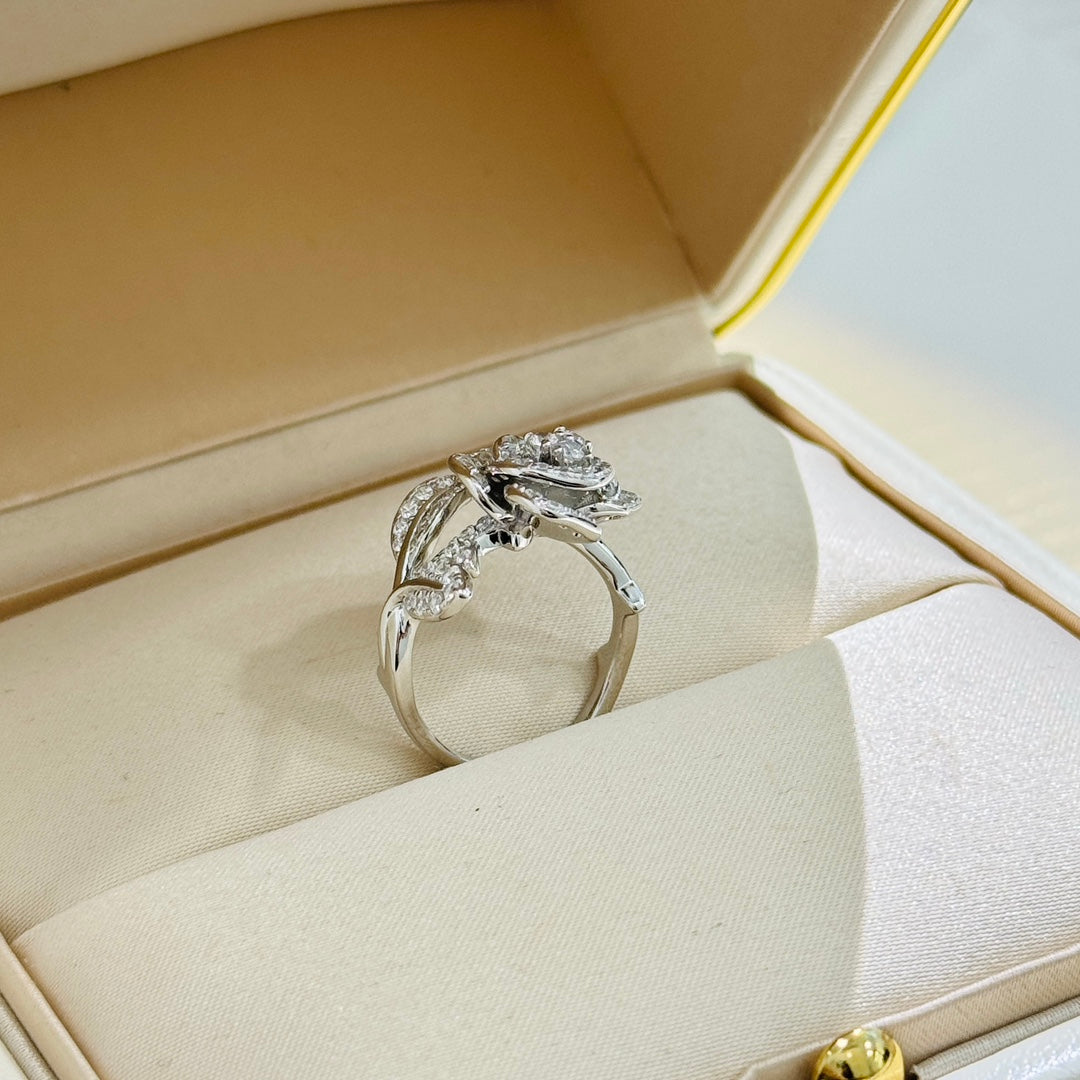 d home rose vine silver ring jza120