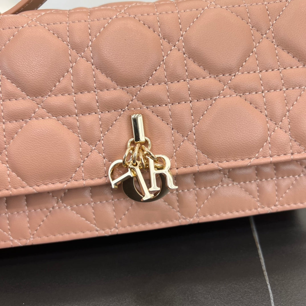 21cm pink tengge pattern cross shoulder handbag bag 282200