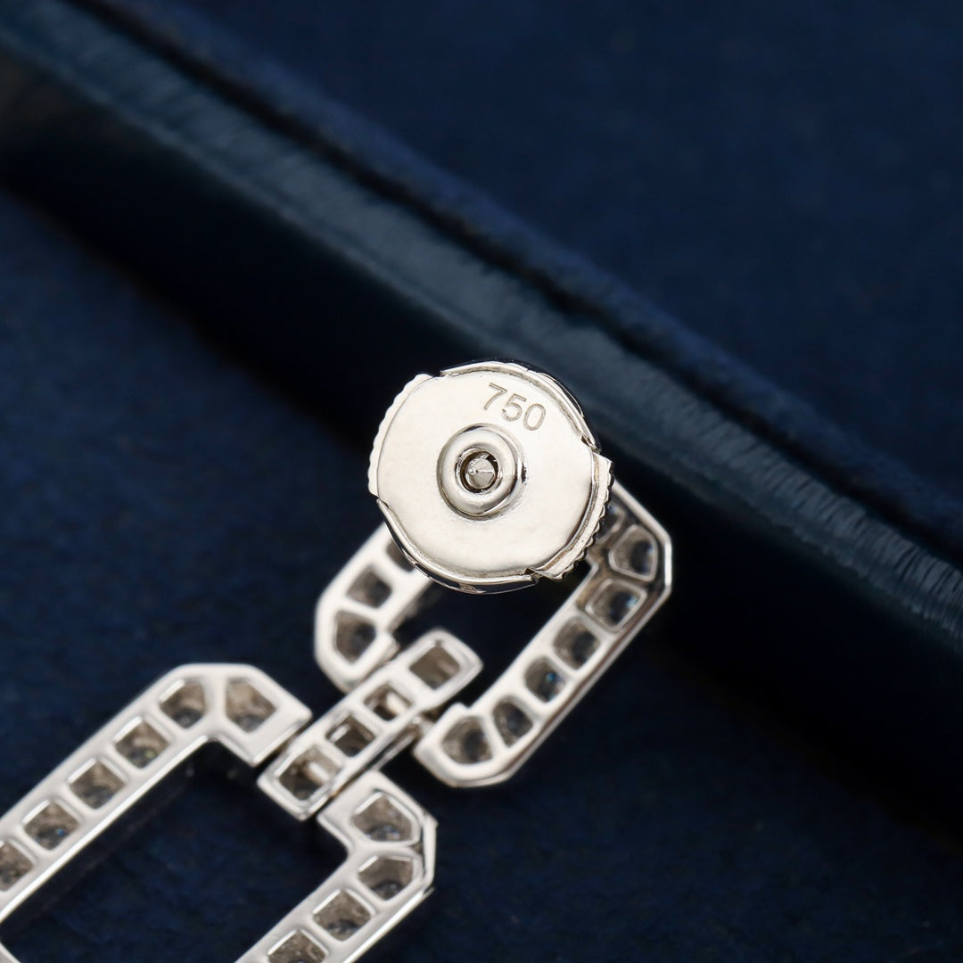 silver square diamond earrings eha797