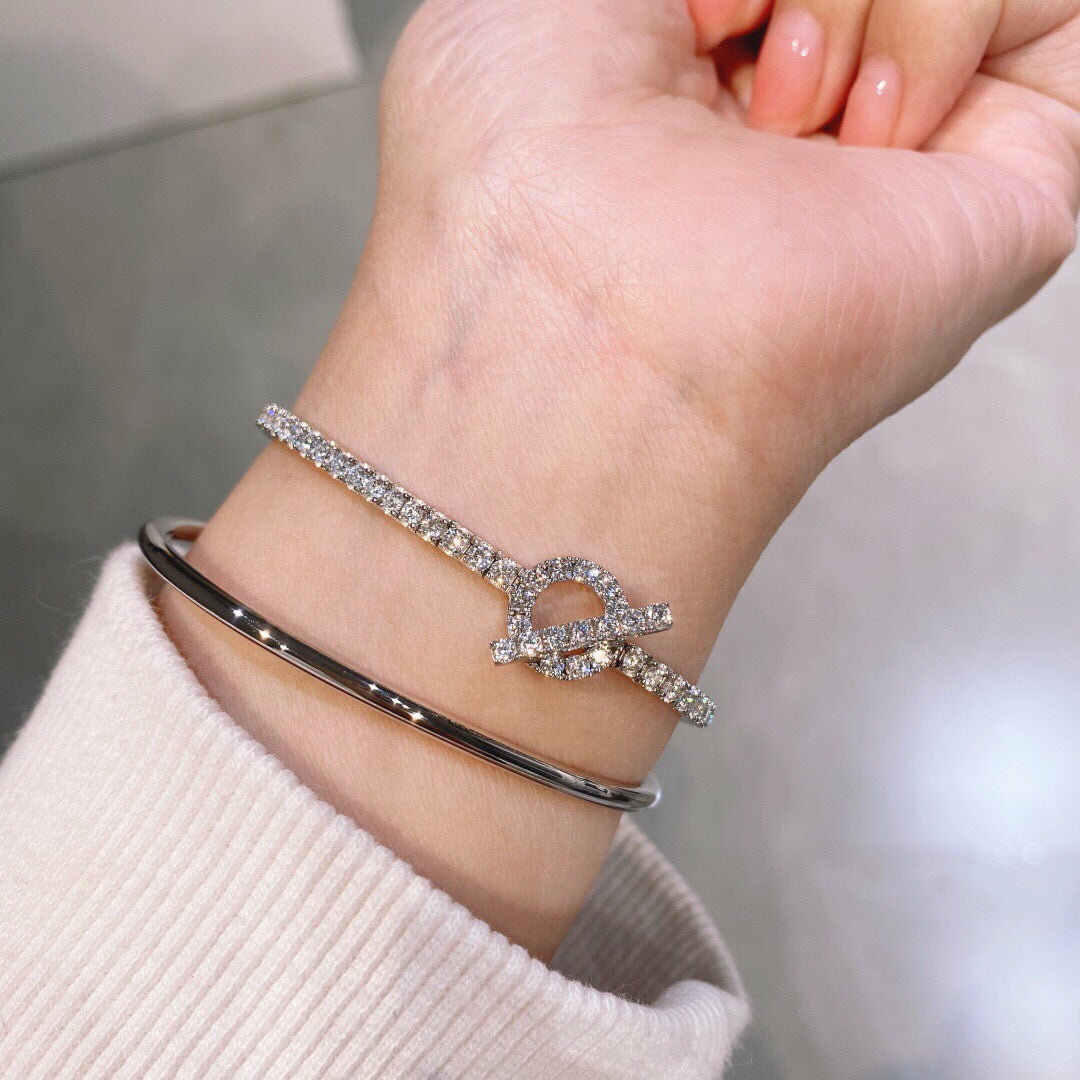 finesse anchor chain silver bracelet sla154