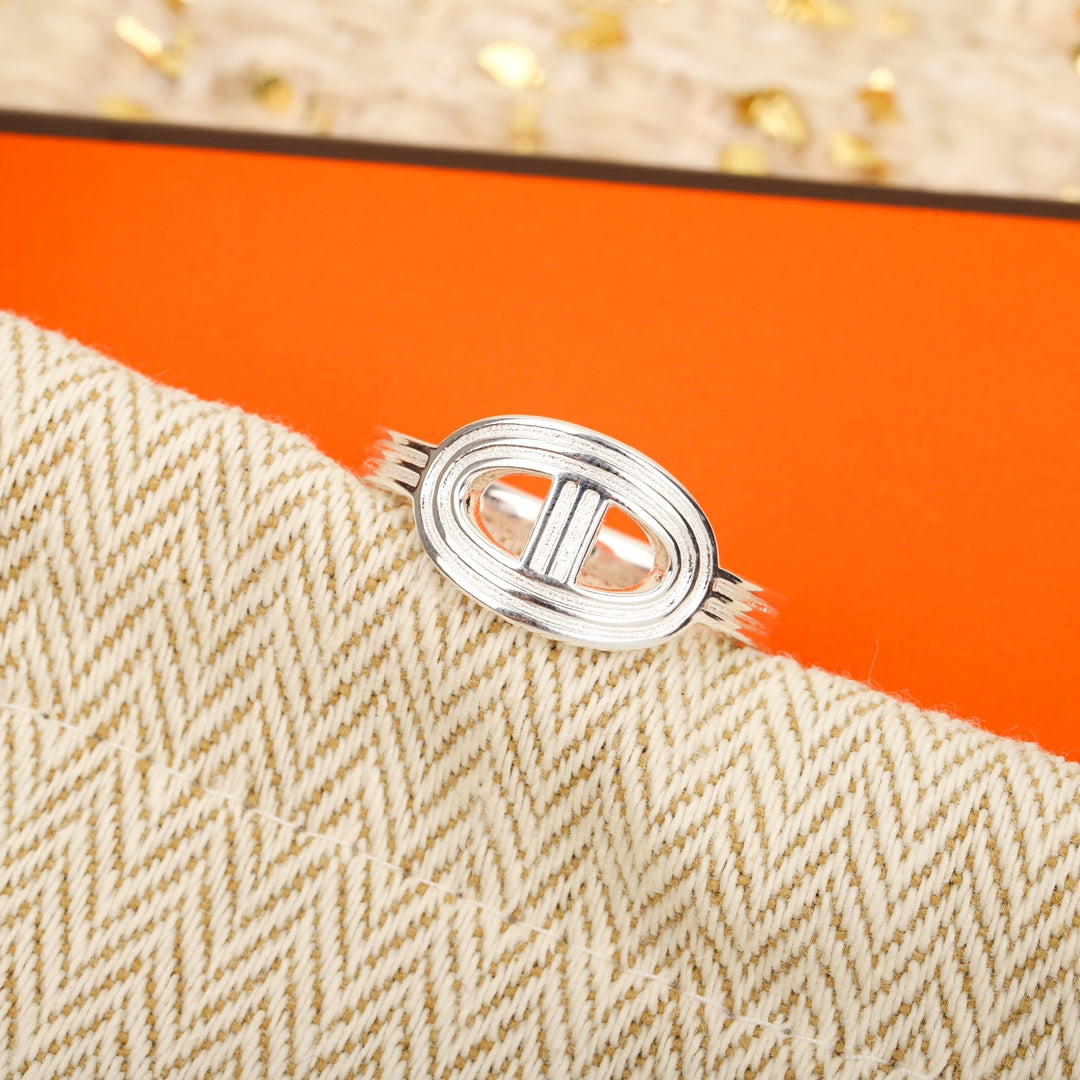 chaine dandre verso silver pig nose ring jza174