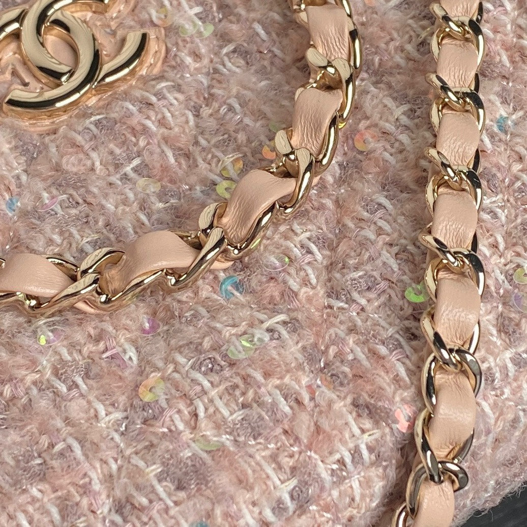 cha 20cm pink diagonal shell box crossbody single shoulder as5130