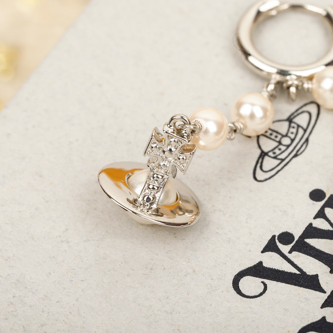 crown ball treasure silver earrings eha739