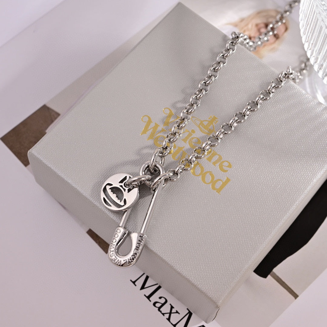 saturn silver necklace xla466