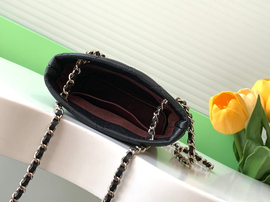 cha 25cm samini tote black shoulder bag ap4422