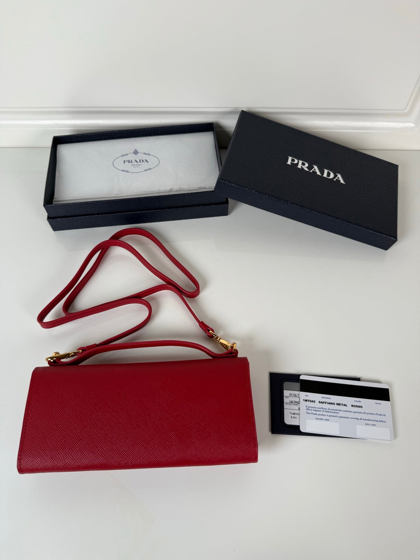 Prada 1MT042 Wallet Red - View 2