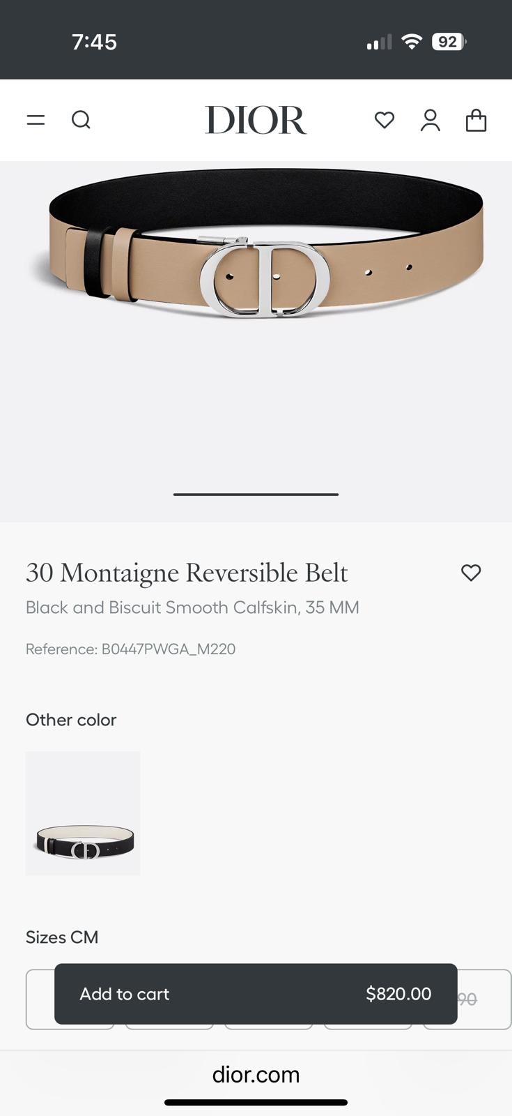 DO 30 Montaigne Reversible Belt M220