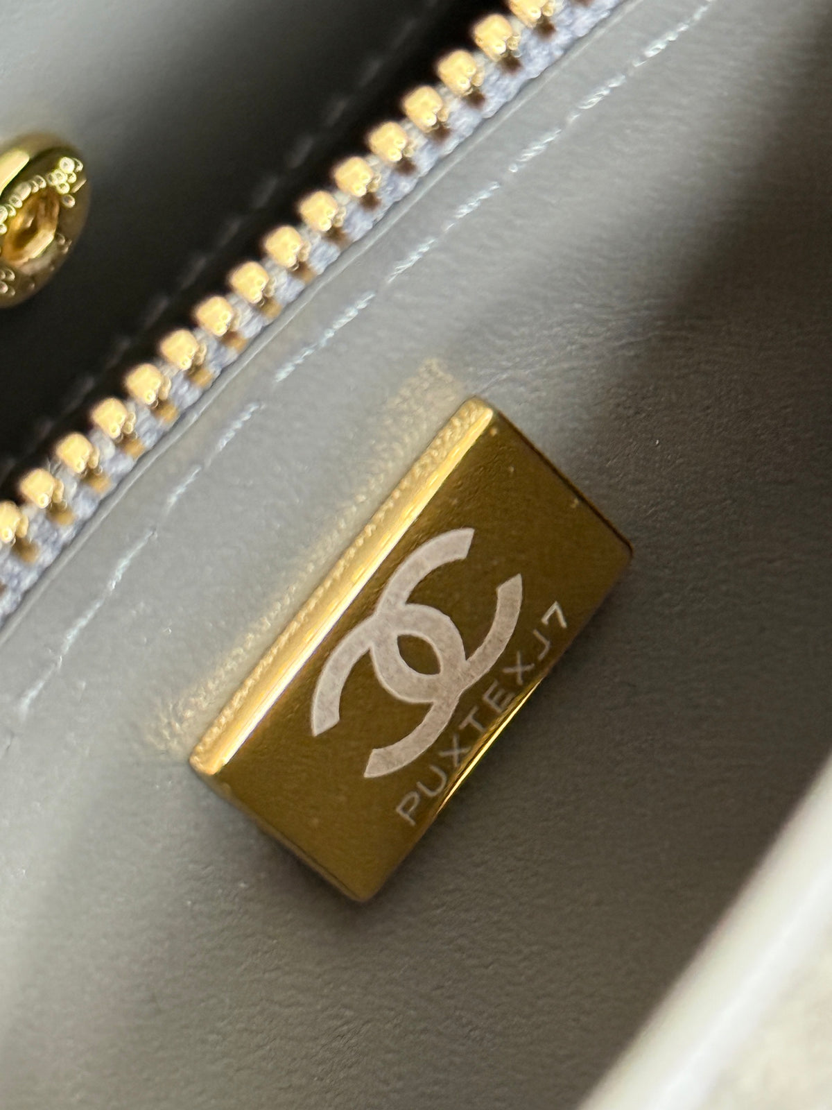 Chanel Maxi Mini Flap Bag Grey Gold Hardware AS6626