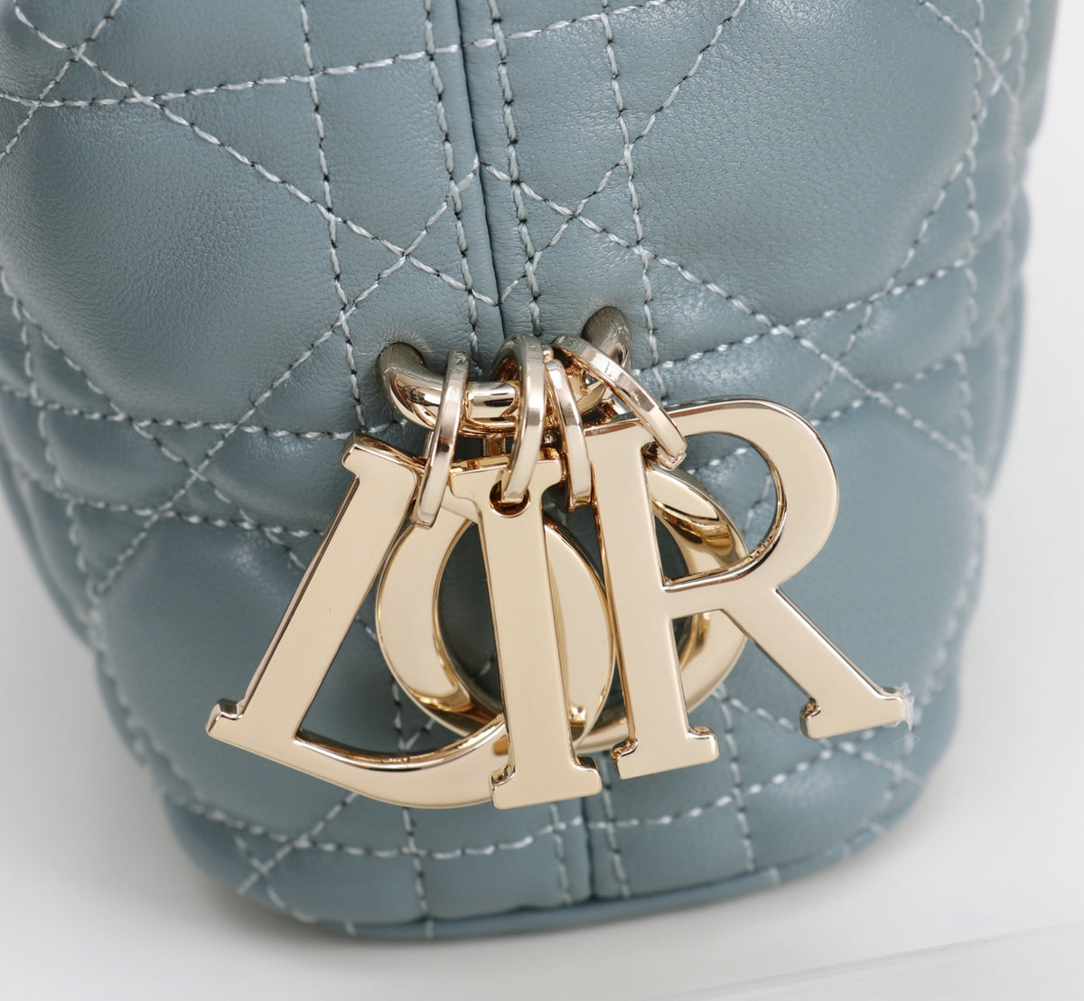 Dior Jonathan Anderson Mini Ice Blue Gold Hardware 1538S